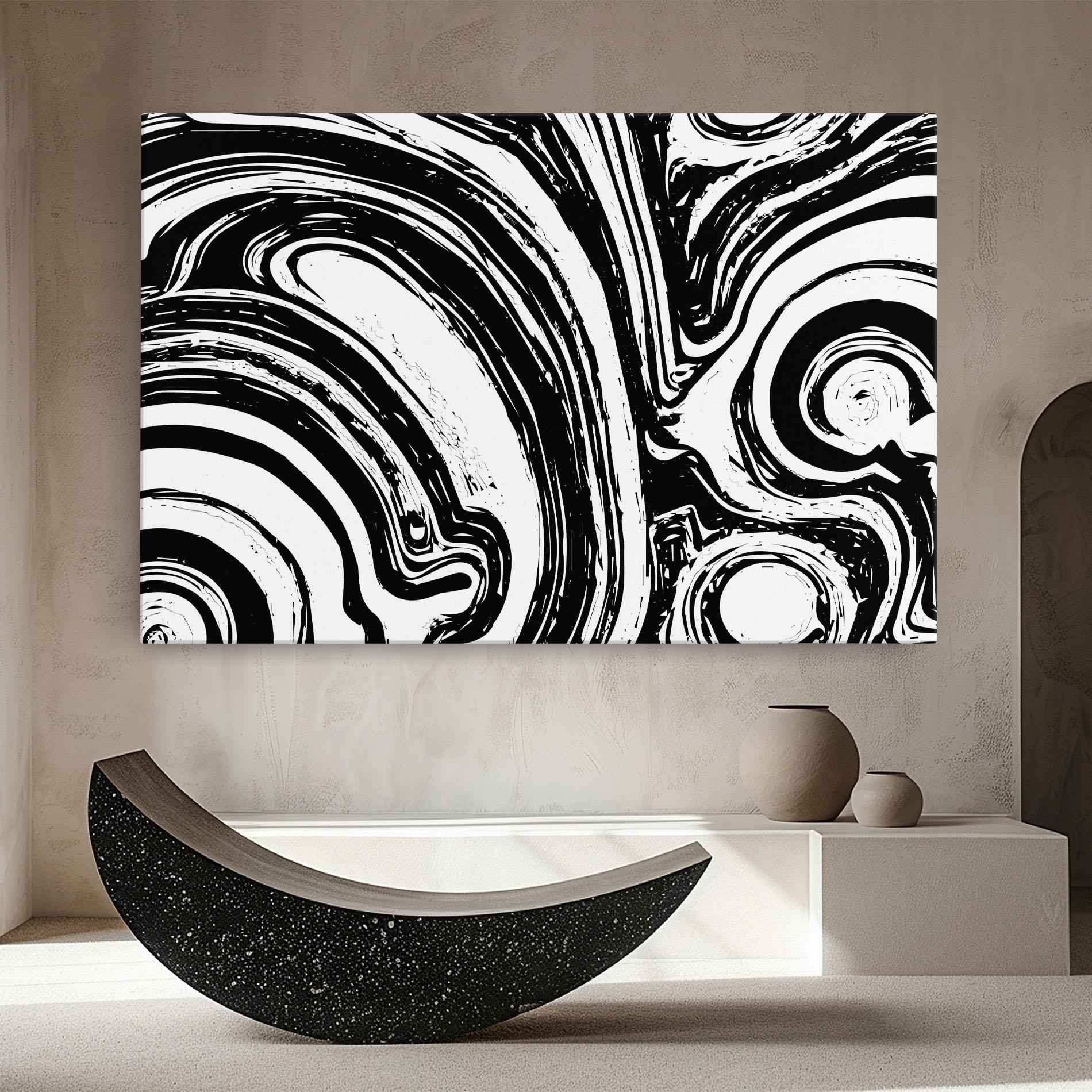 Vászonkép Black Liquid White mockup 8