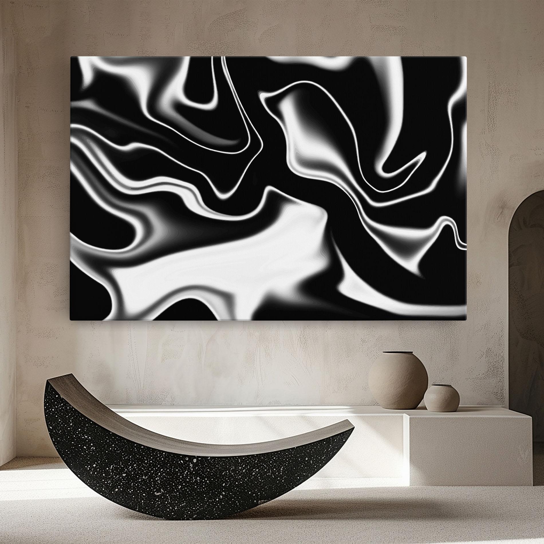 Vászonkép Black Metalic Art mockup 8