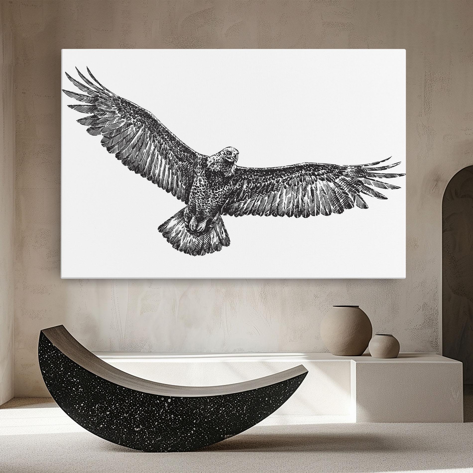 Vászonkép Eagle Art Line mockup 8