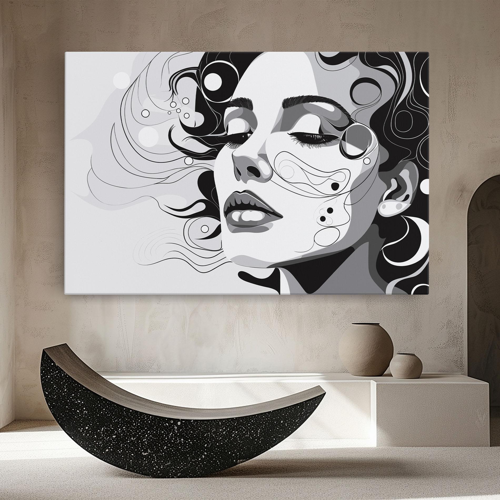 Vászonkép Grey Face Woman mockup 8