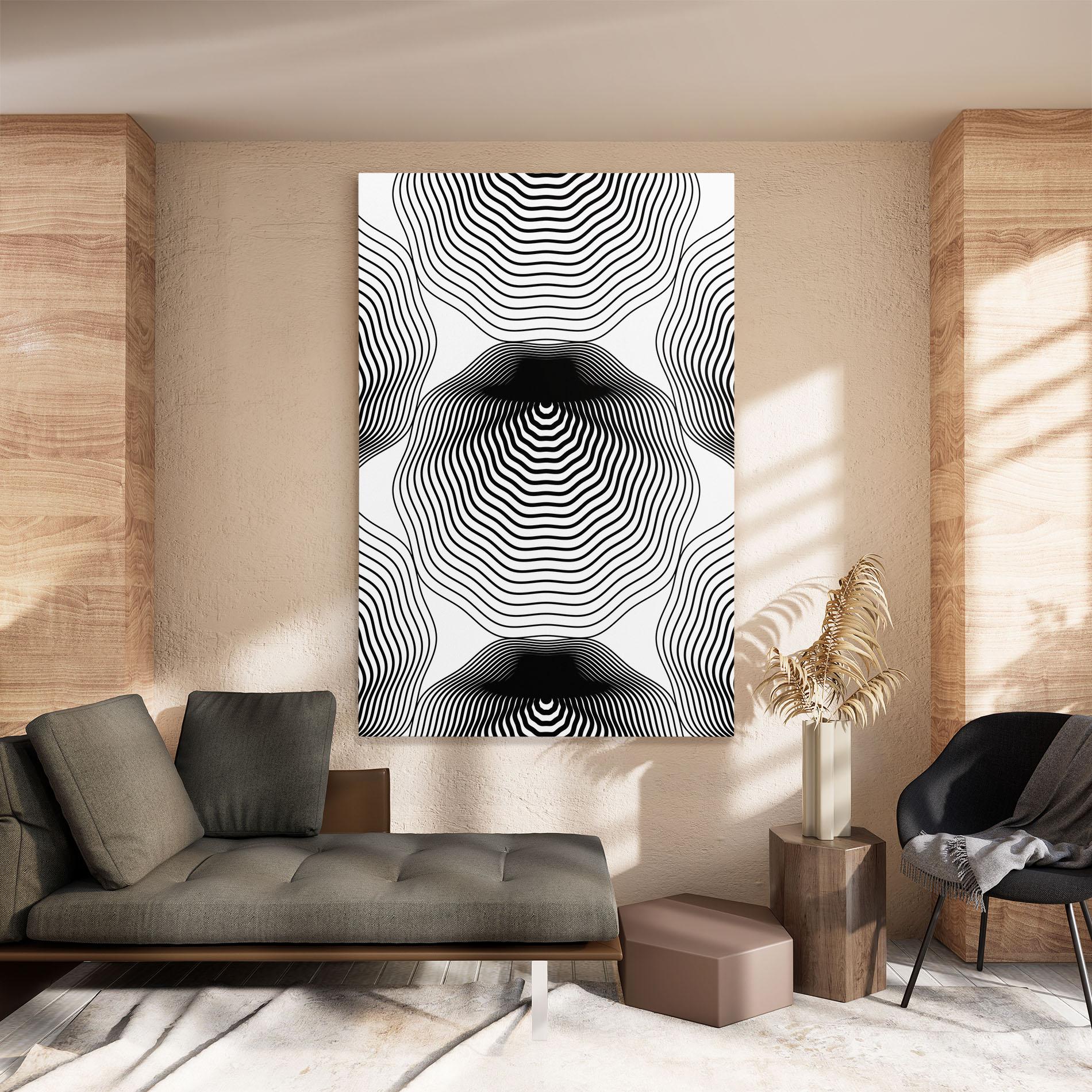 Vászonkép Black Line Art mockup 8