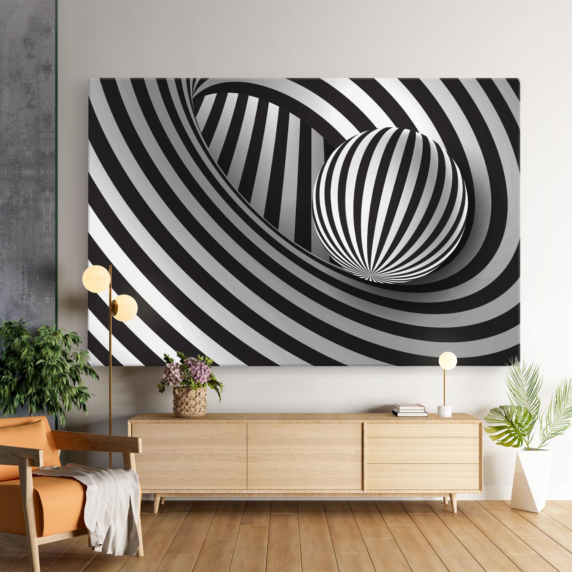 Vászonkép 3d Zebra Ball mockup 9