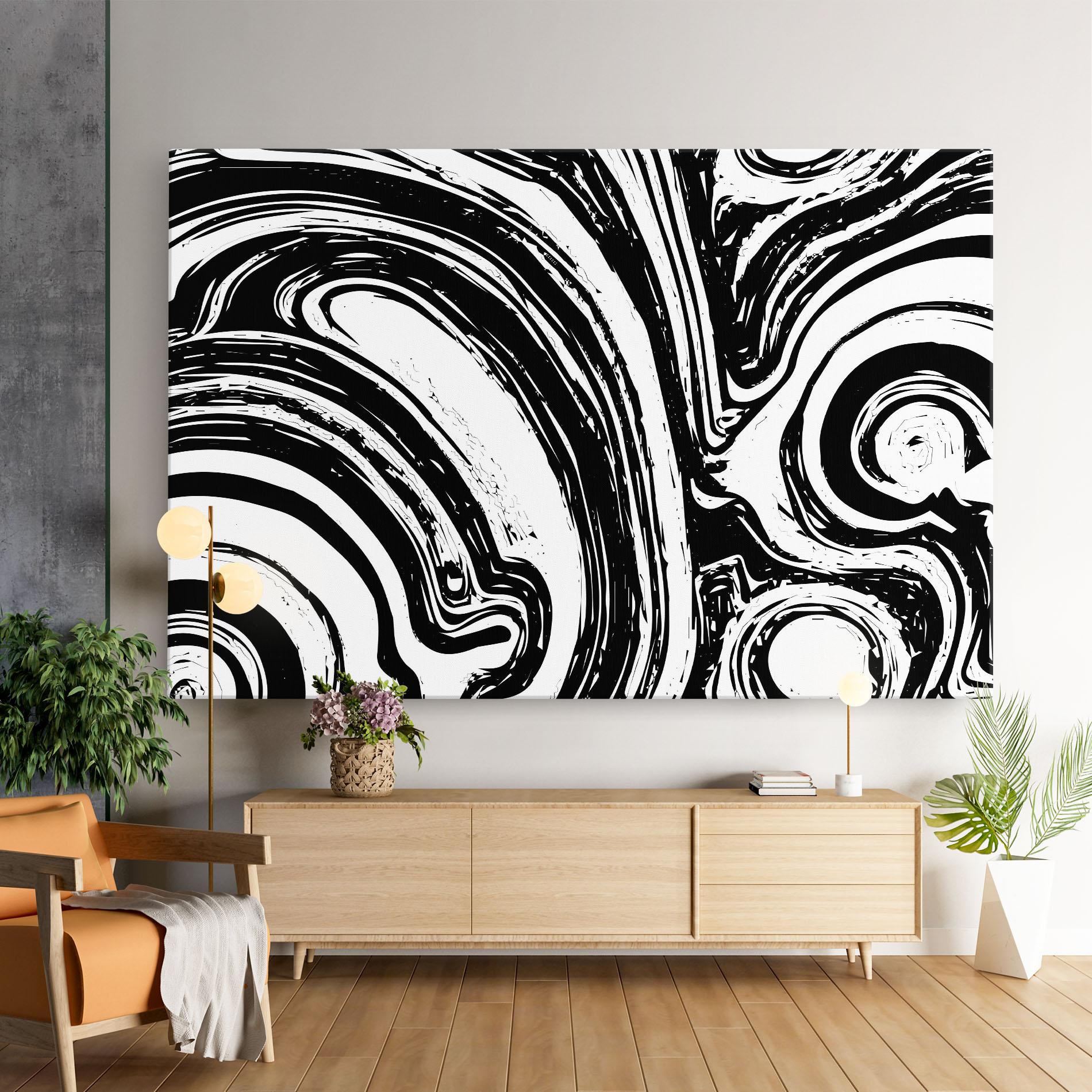 Vászonkép Black Liquid White mockup 9