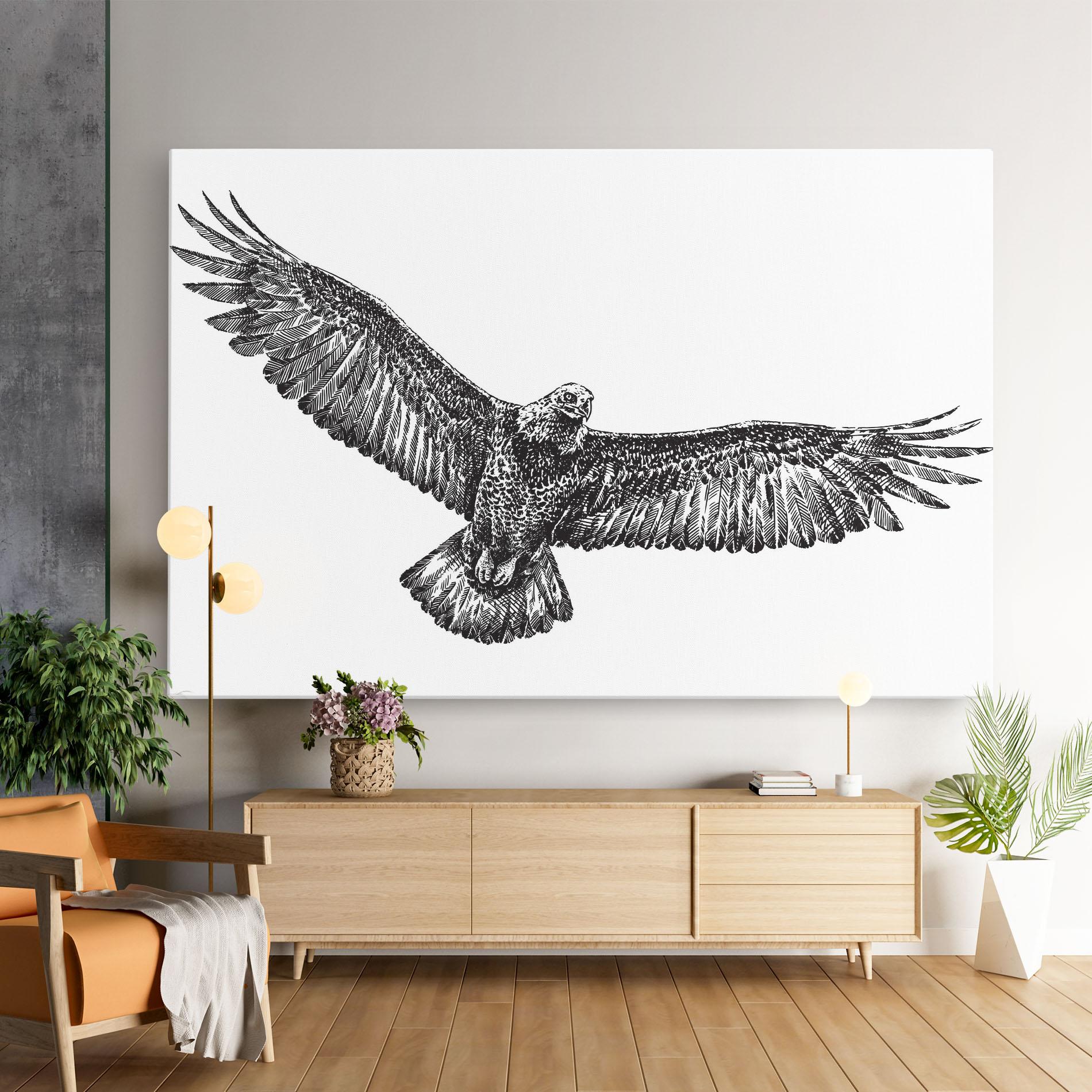 Vászonkép Eagle Art Line mockup 9
