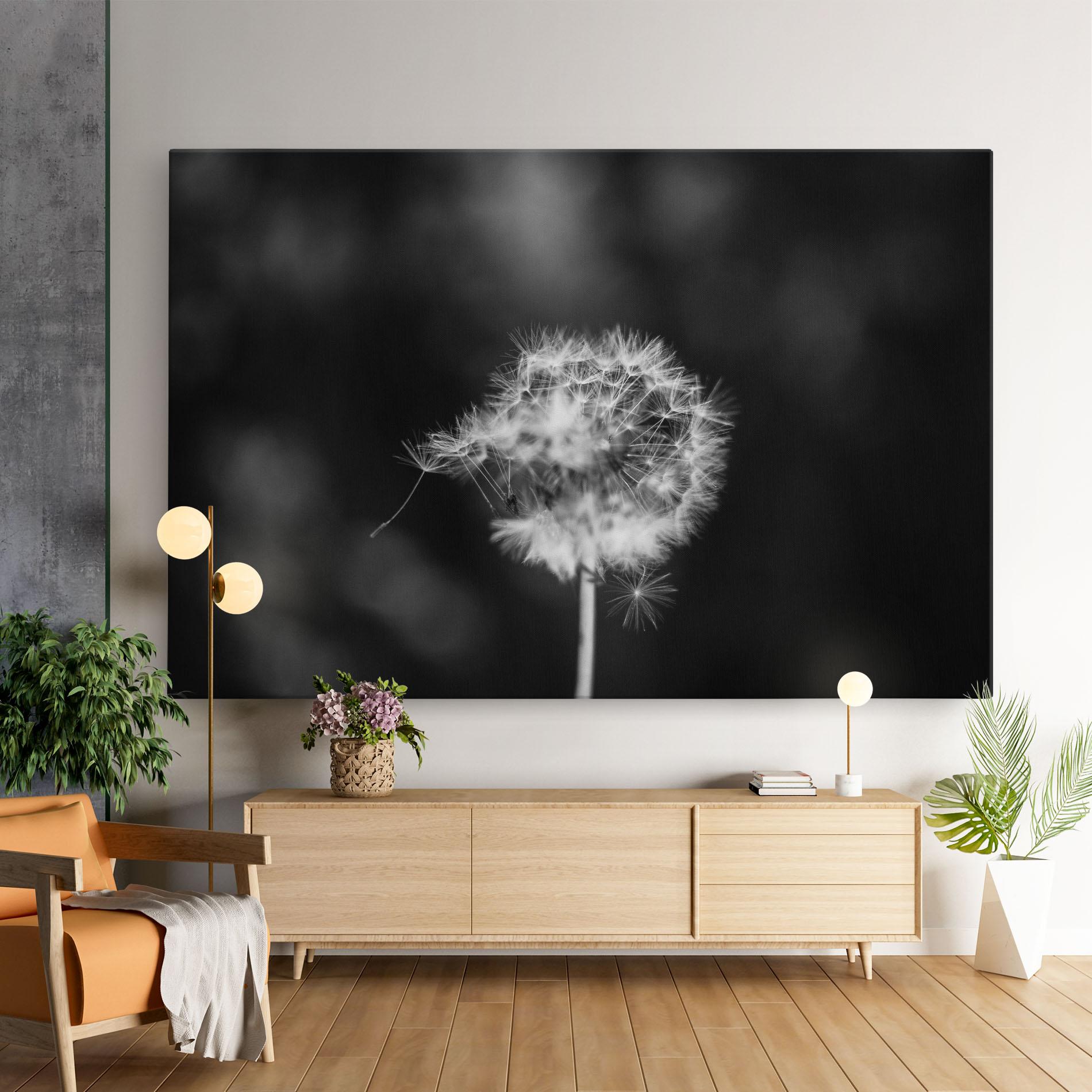 Vászonkép Grey Dandelion mockup 9