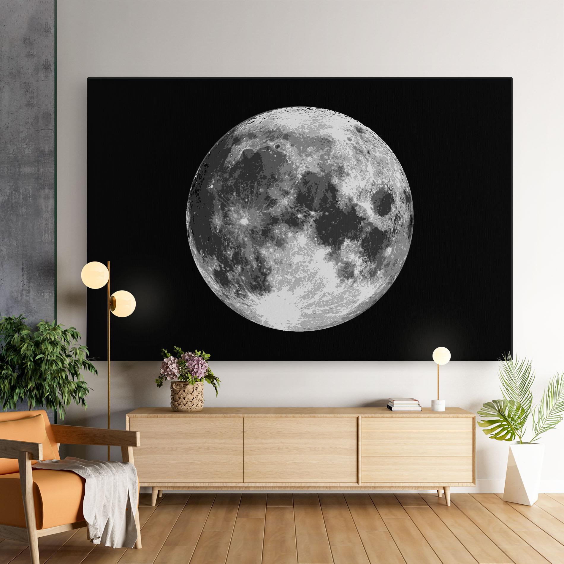 Vászonkép Grey Shiny Moon mockup 9