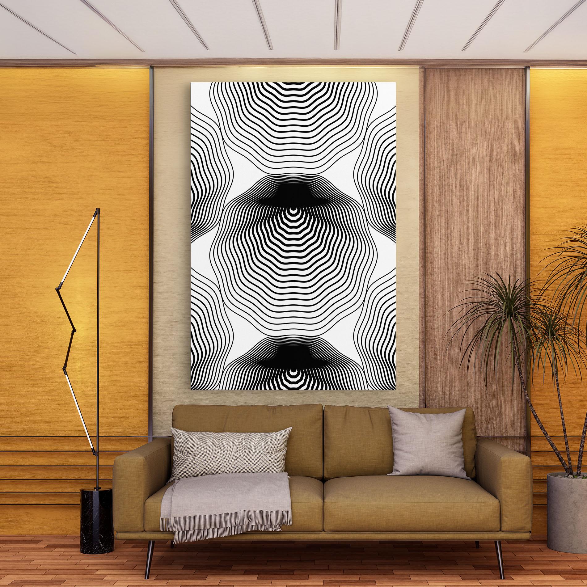 Vászonkép Black Line Art mockup 9