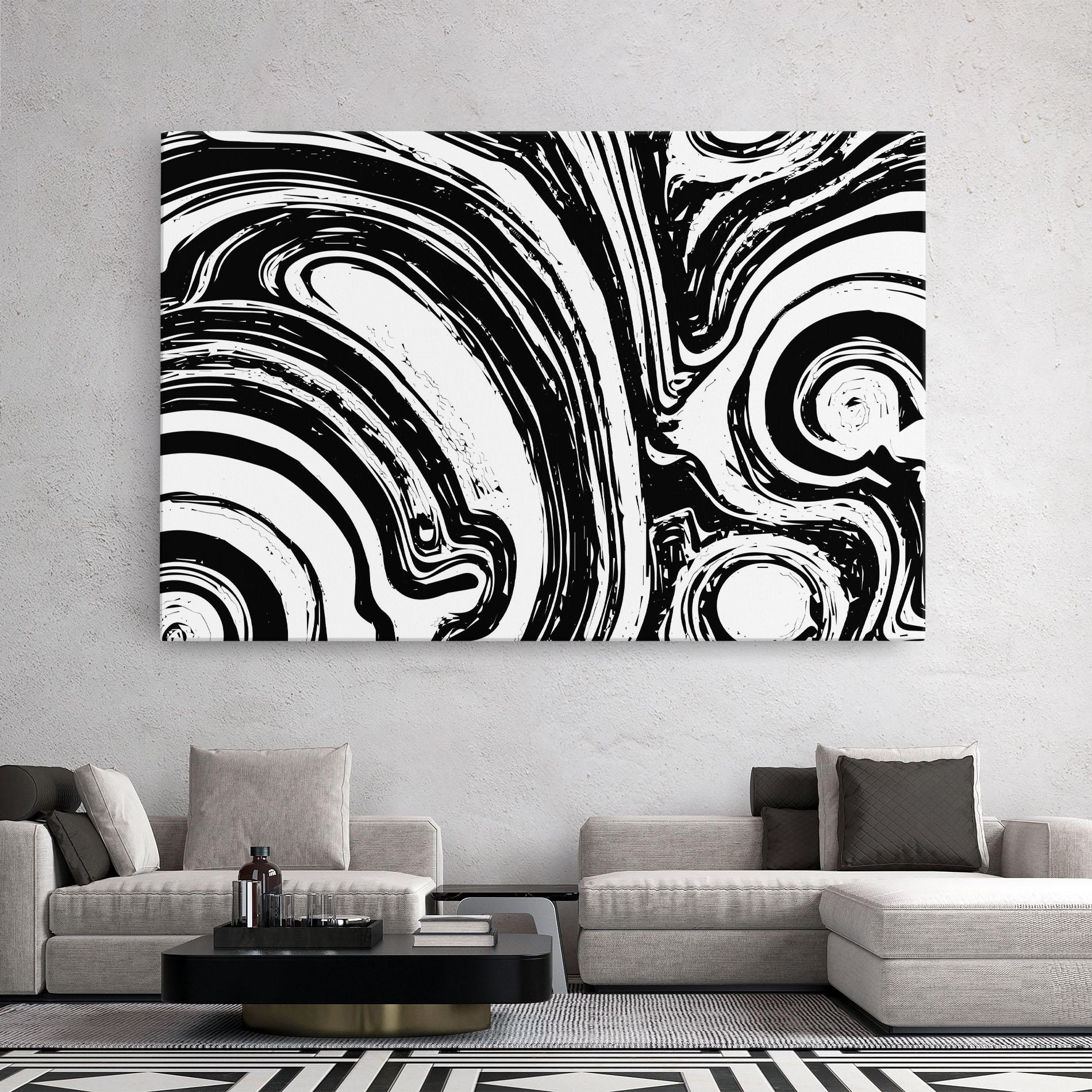 Vászonkép Black Liquid White mockup 2