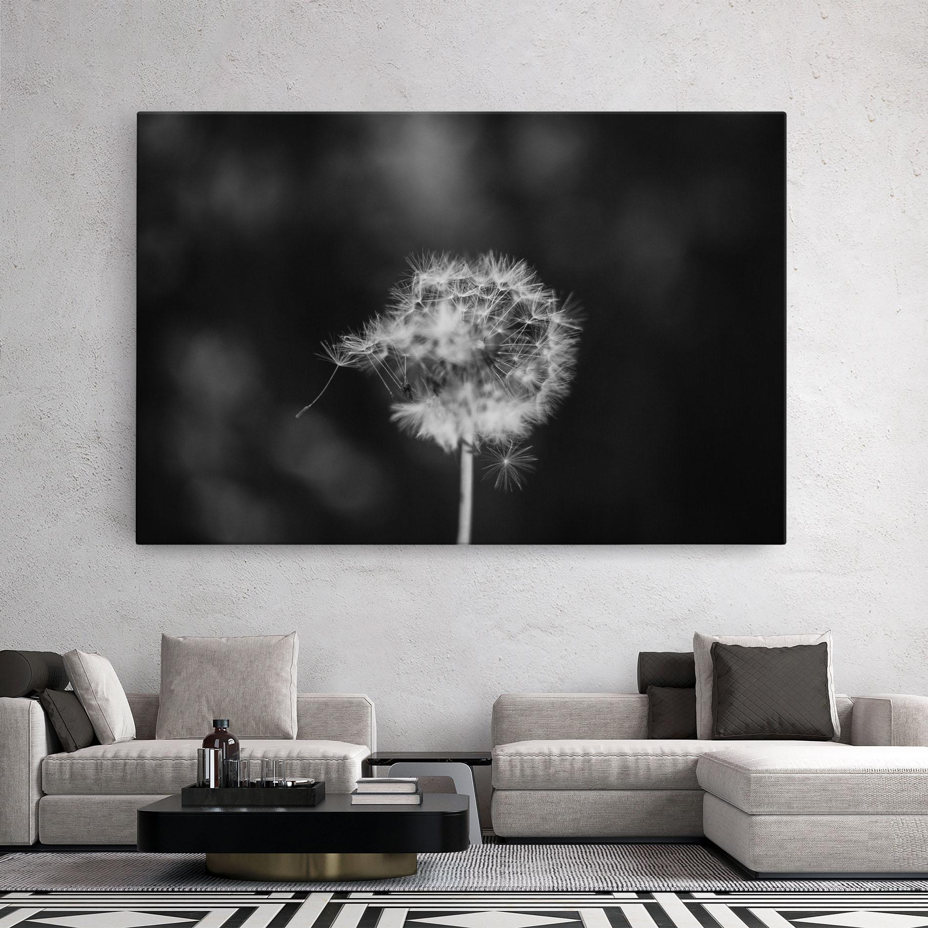 Vászonkép Grey Dandelion mockup 2