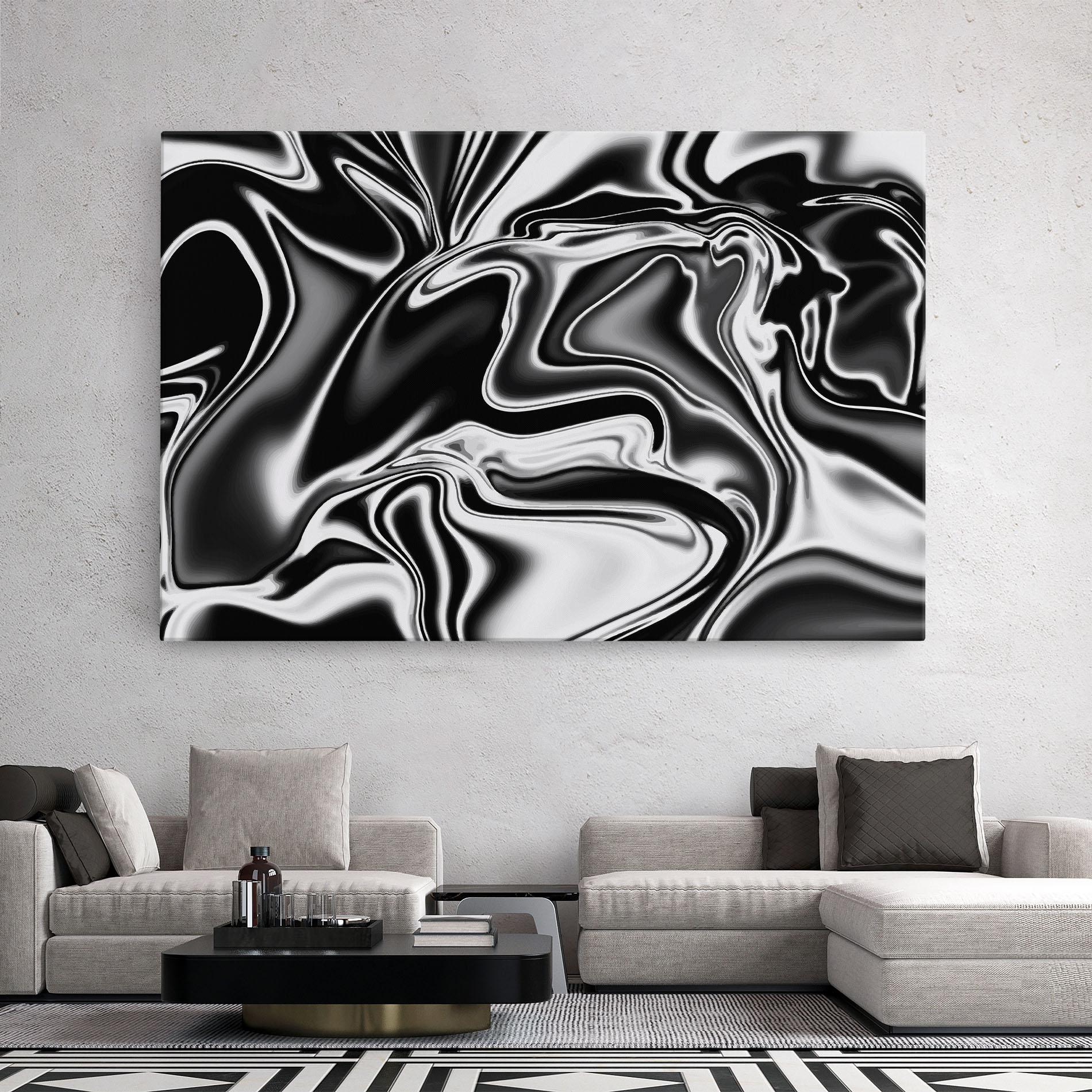 Vászonkép Silver Black Art mockup 2