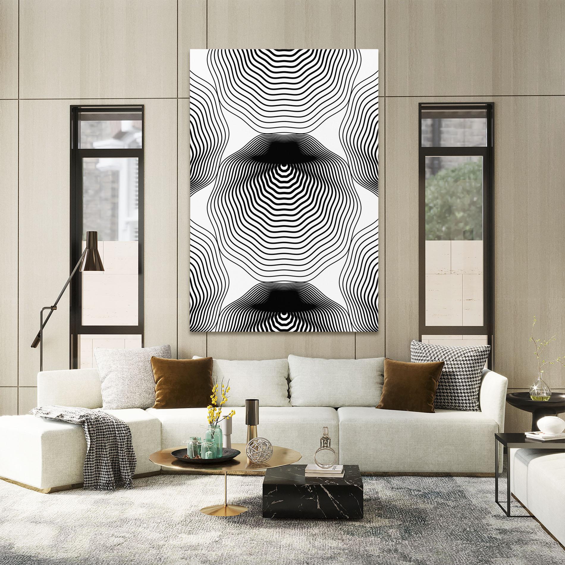 Vászonkép Black Line Art mockup 2