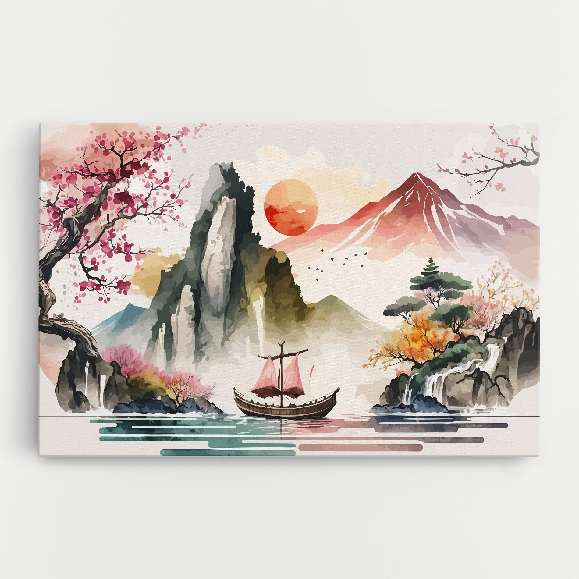 Asian Orange Sunset mockup 0