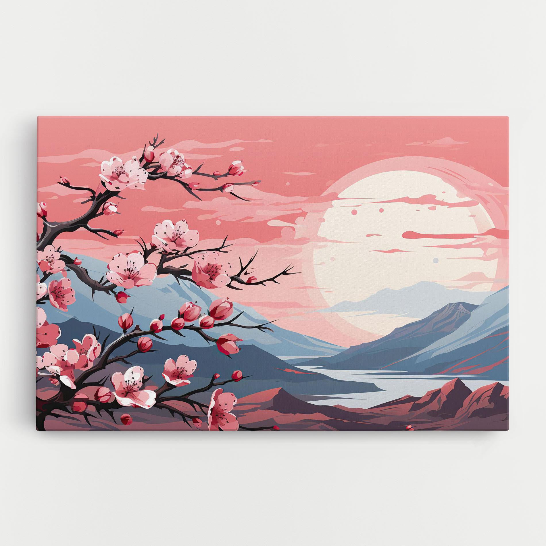 Vászonkép Chinese Cherry Blossoms mockup 0