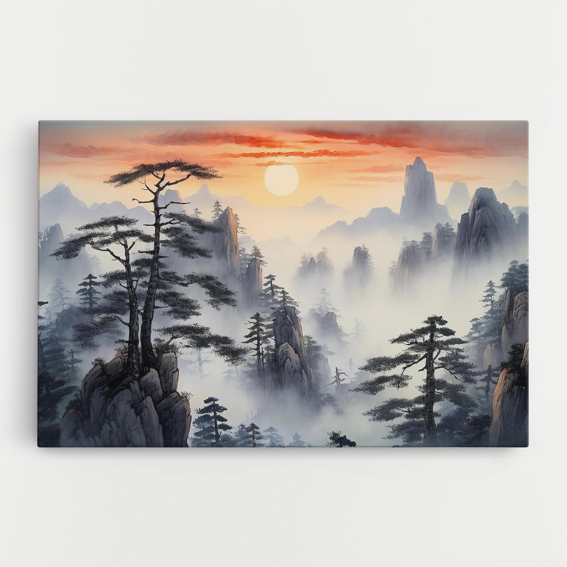 Vászonkép Fog Trees mockup 0