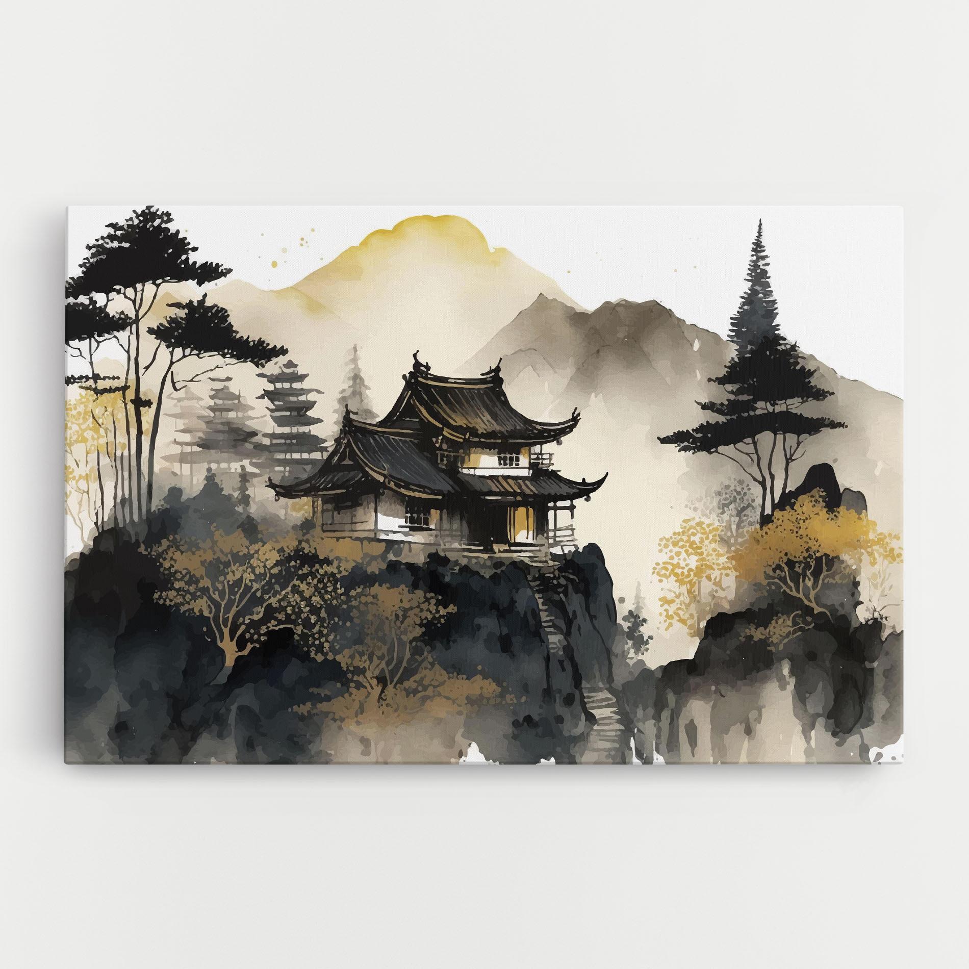 Vászonkép Japanese Temple mockup 0