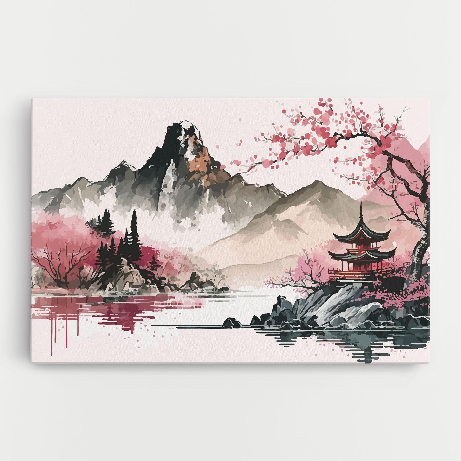 Vászonkép Pink Asian View mockup 0