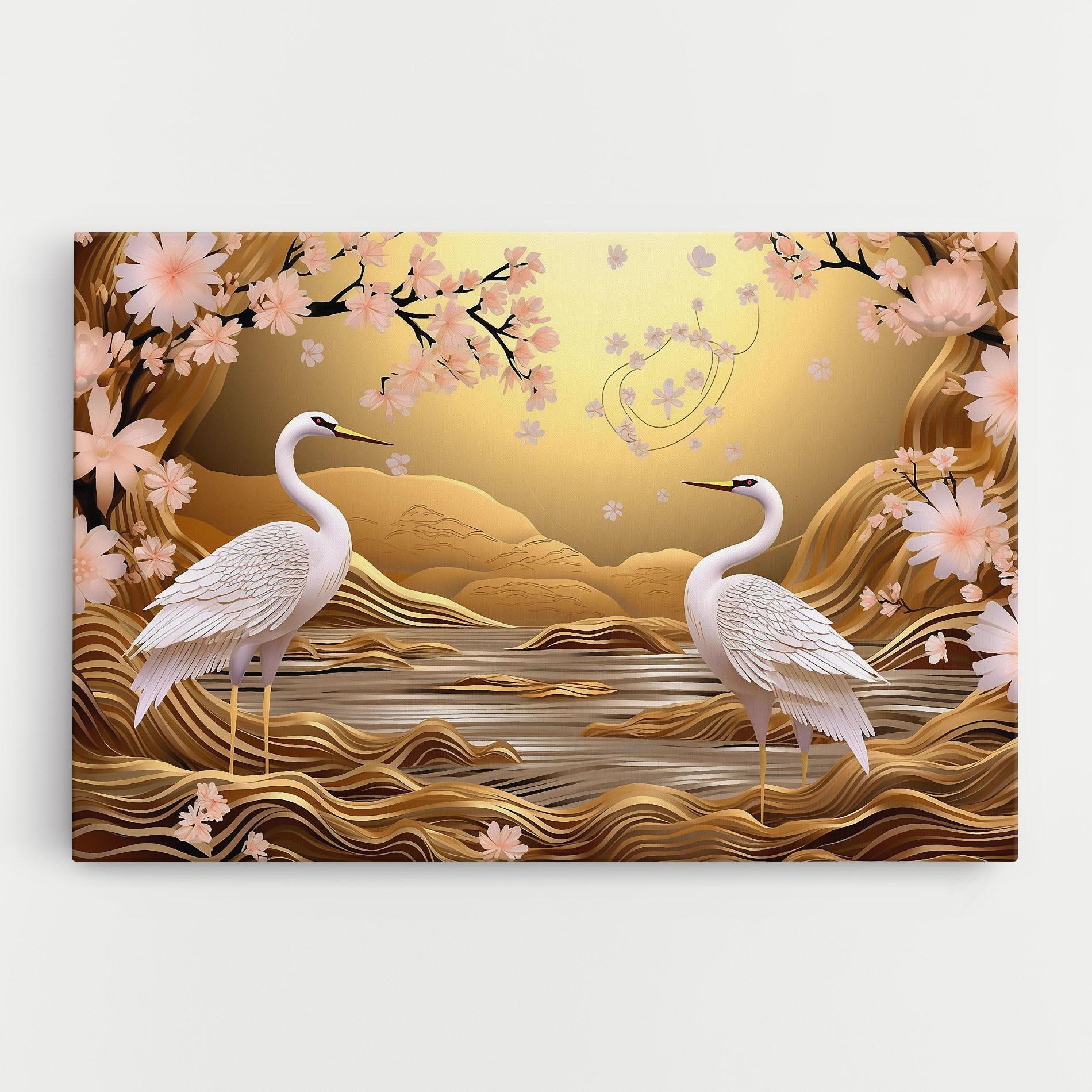 Vászonkép Pink Chinese Flowers mockup 0