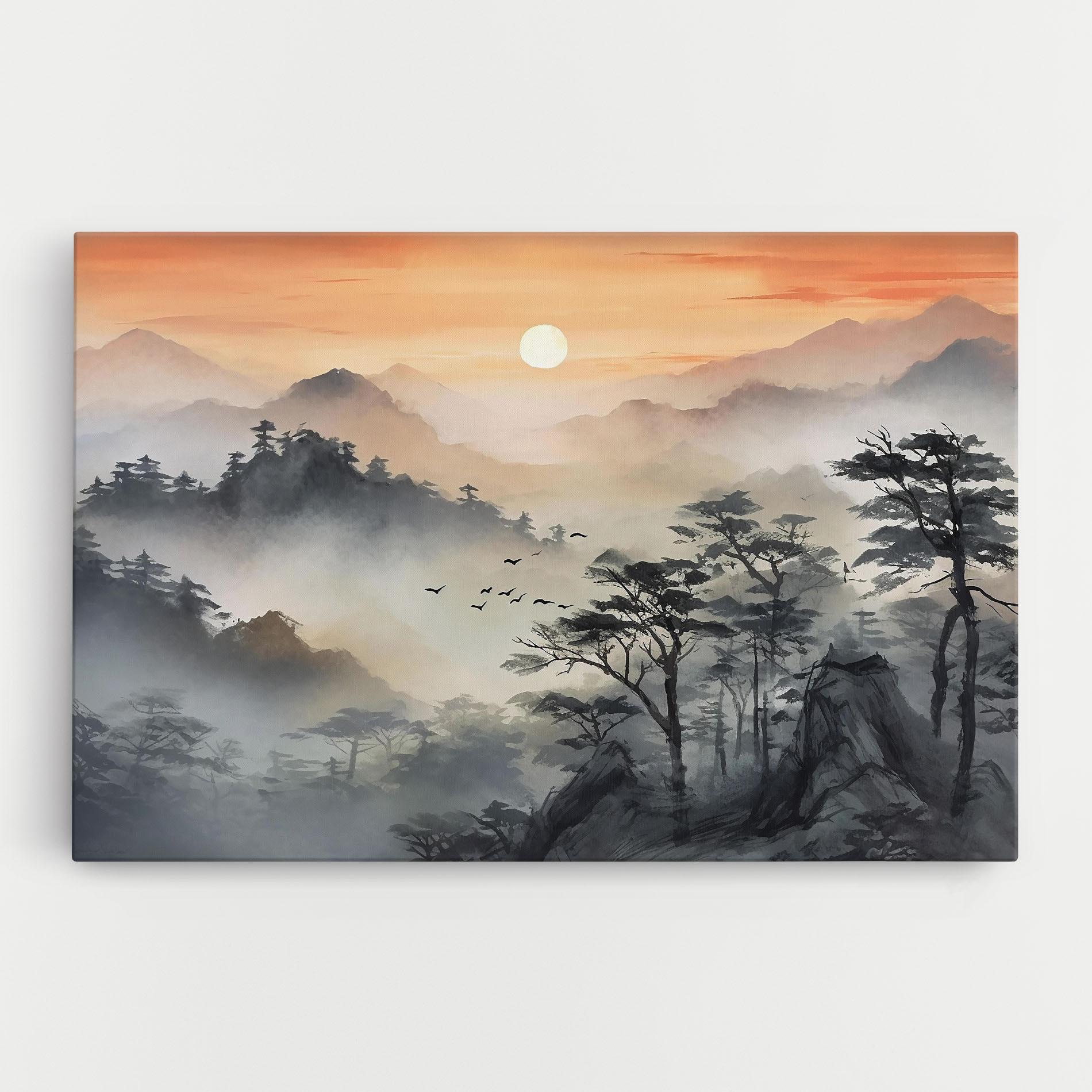 Vászonkép Sunset Fog mockup 0