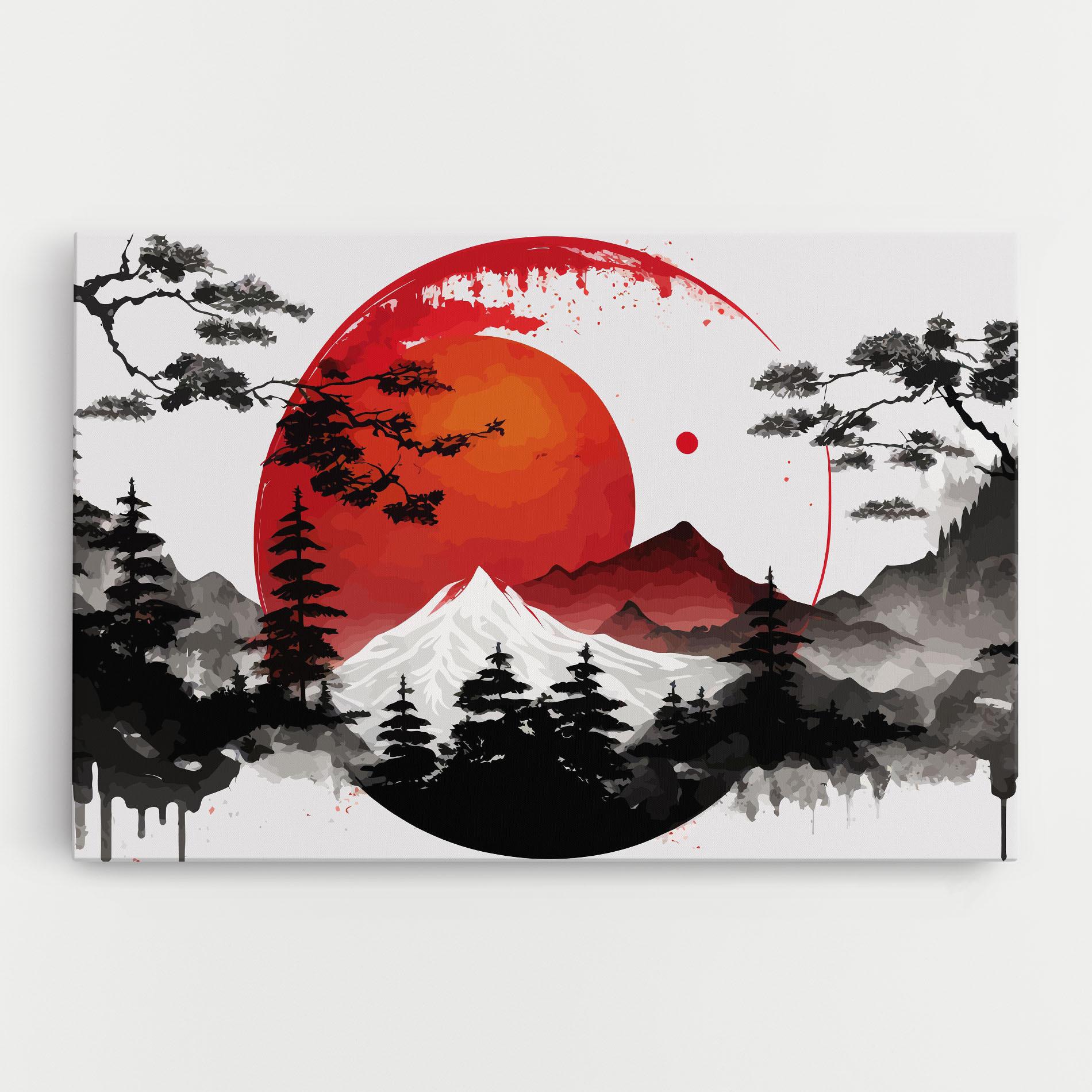 Vászonkép Yin Yang Mountain mockup 0