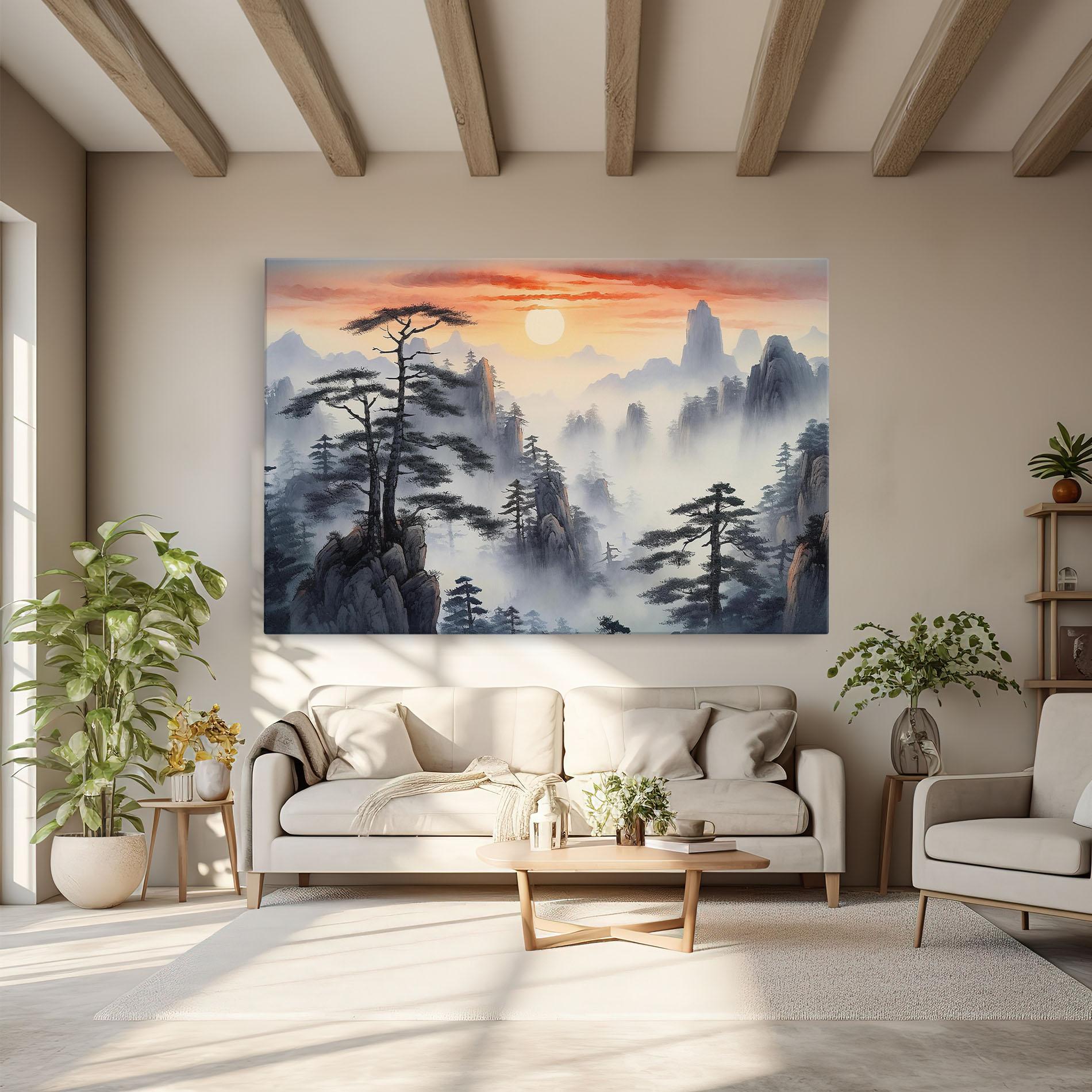 Vászonkép Fog Trees mockup 6