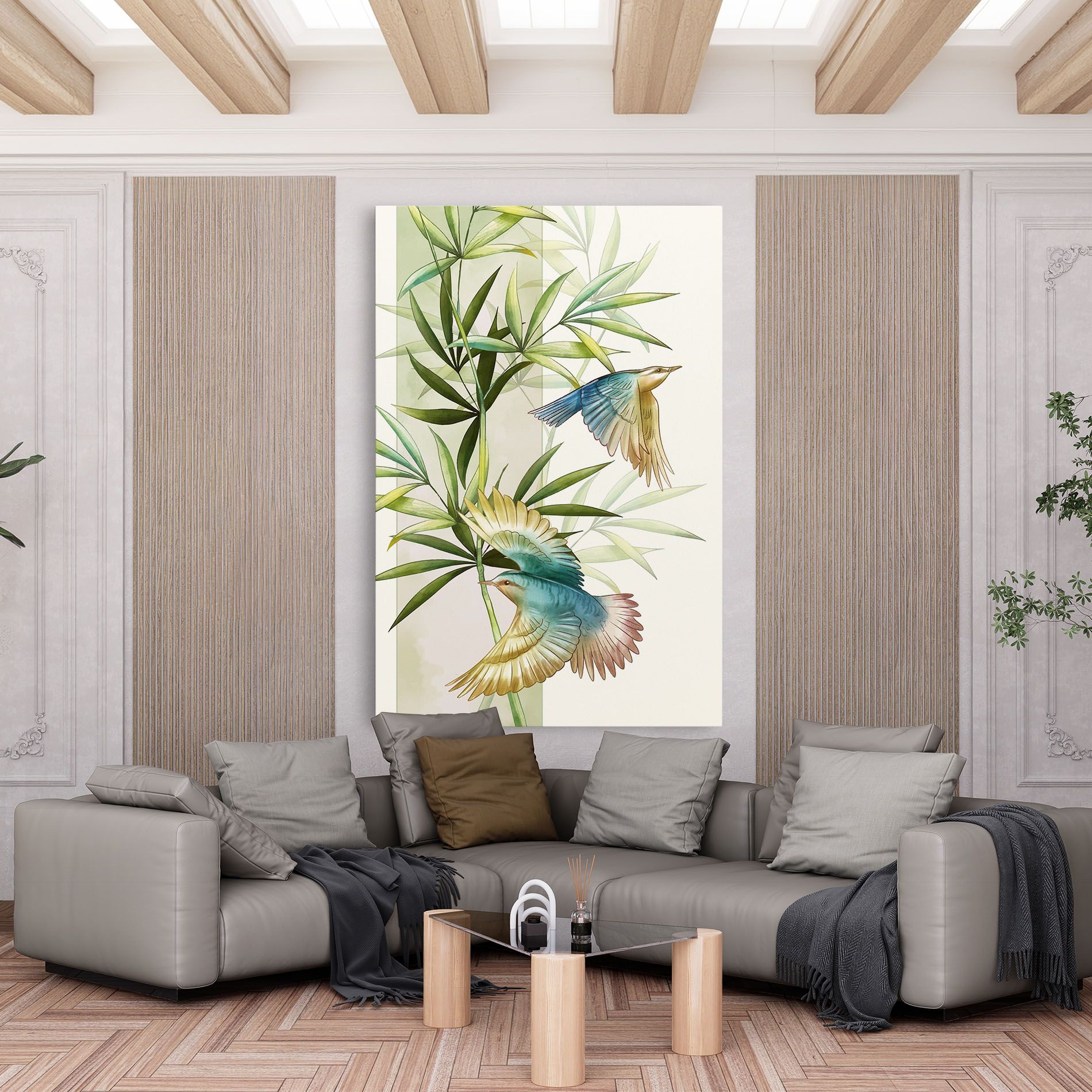 Asiatic Blue Birds mockup 6