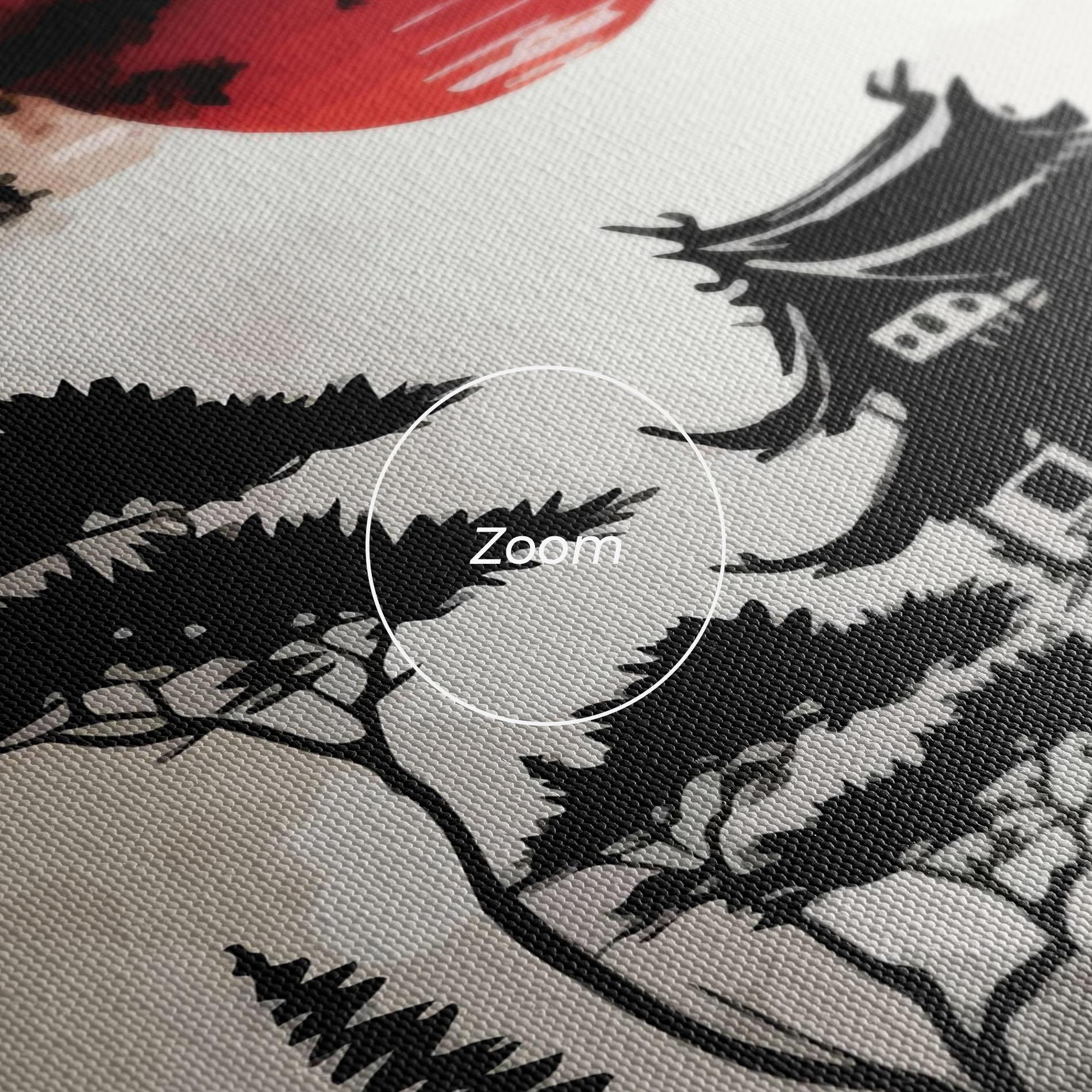 Vászonkép Asian Red Moon mockup 3