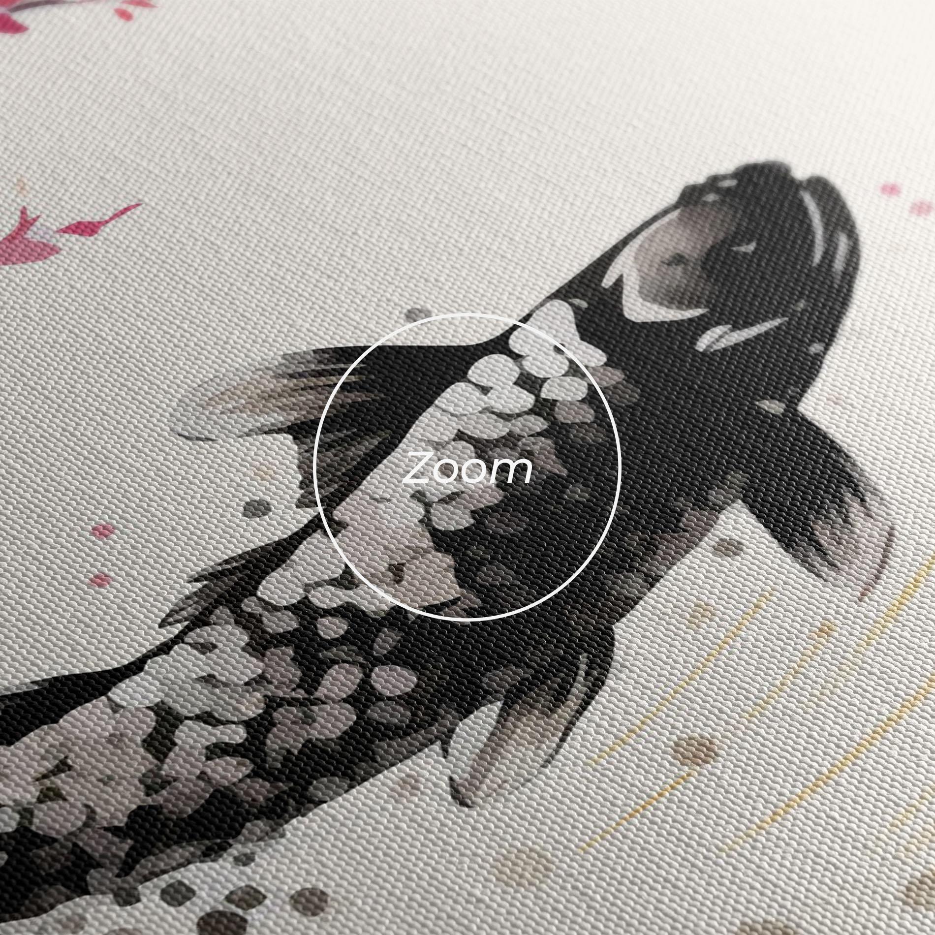 Vászonkép Asiatic Flower Fish mockup 3