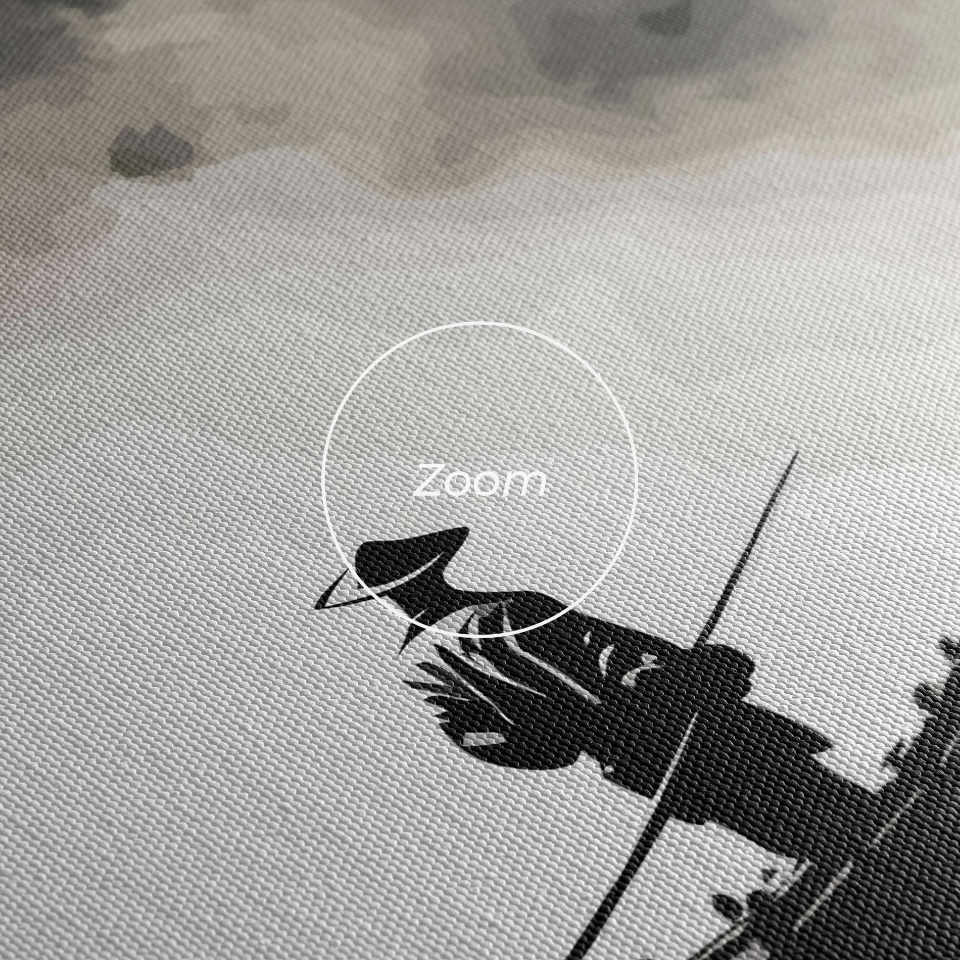 Vászonkép Black Ink Boat mockup 3