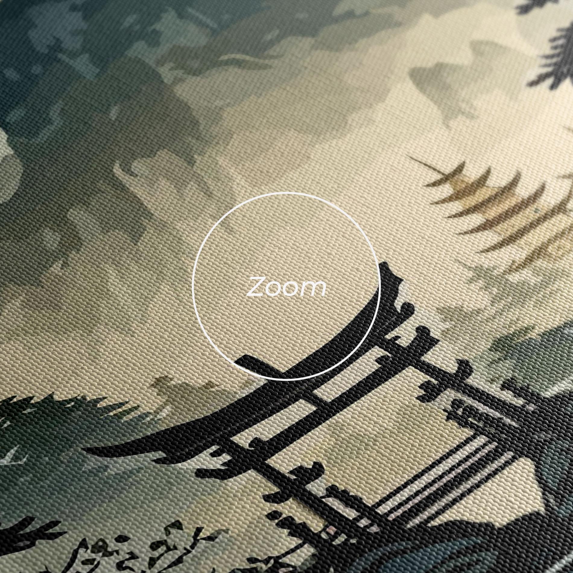 Vászonkép Cream Chinese Mountain mockup 3