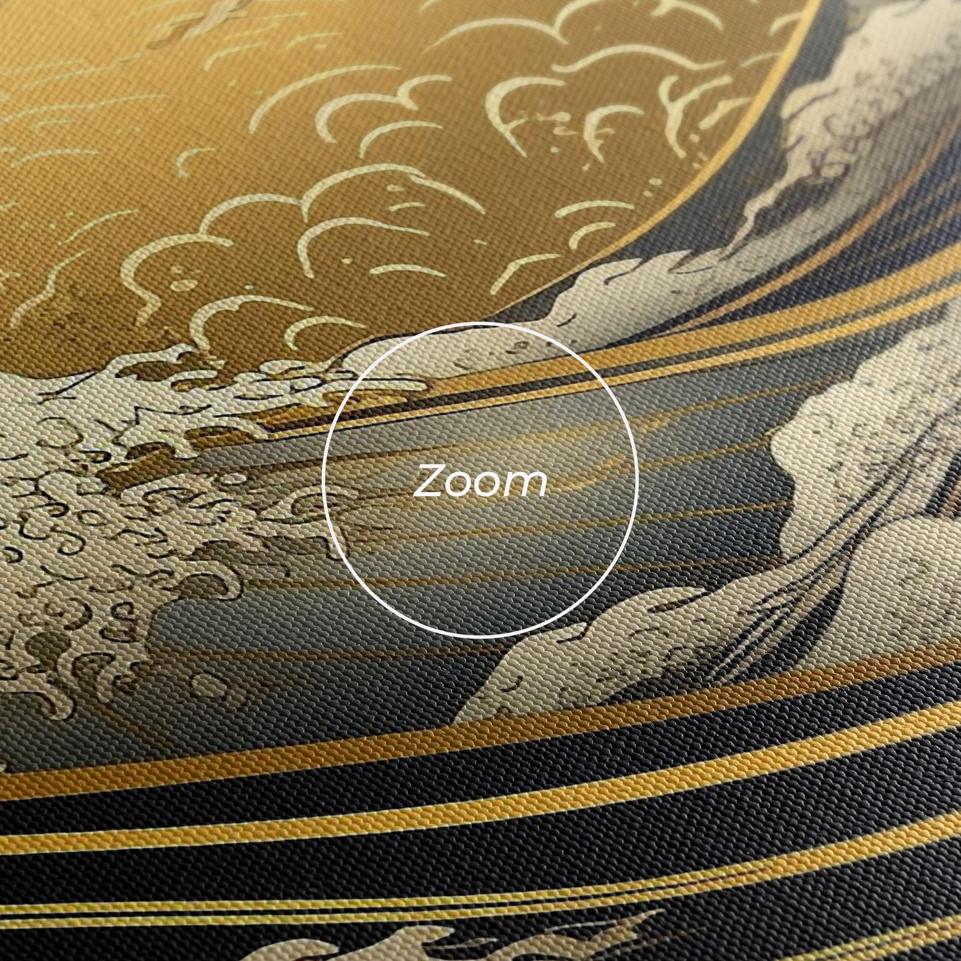 Vászonkép Gold Waves Landscape mockup 3