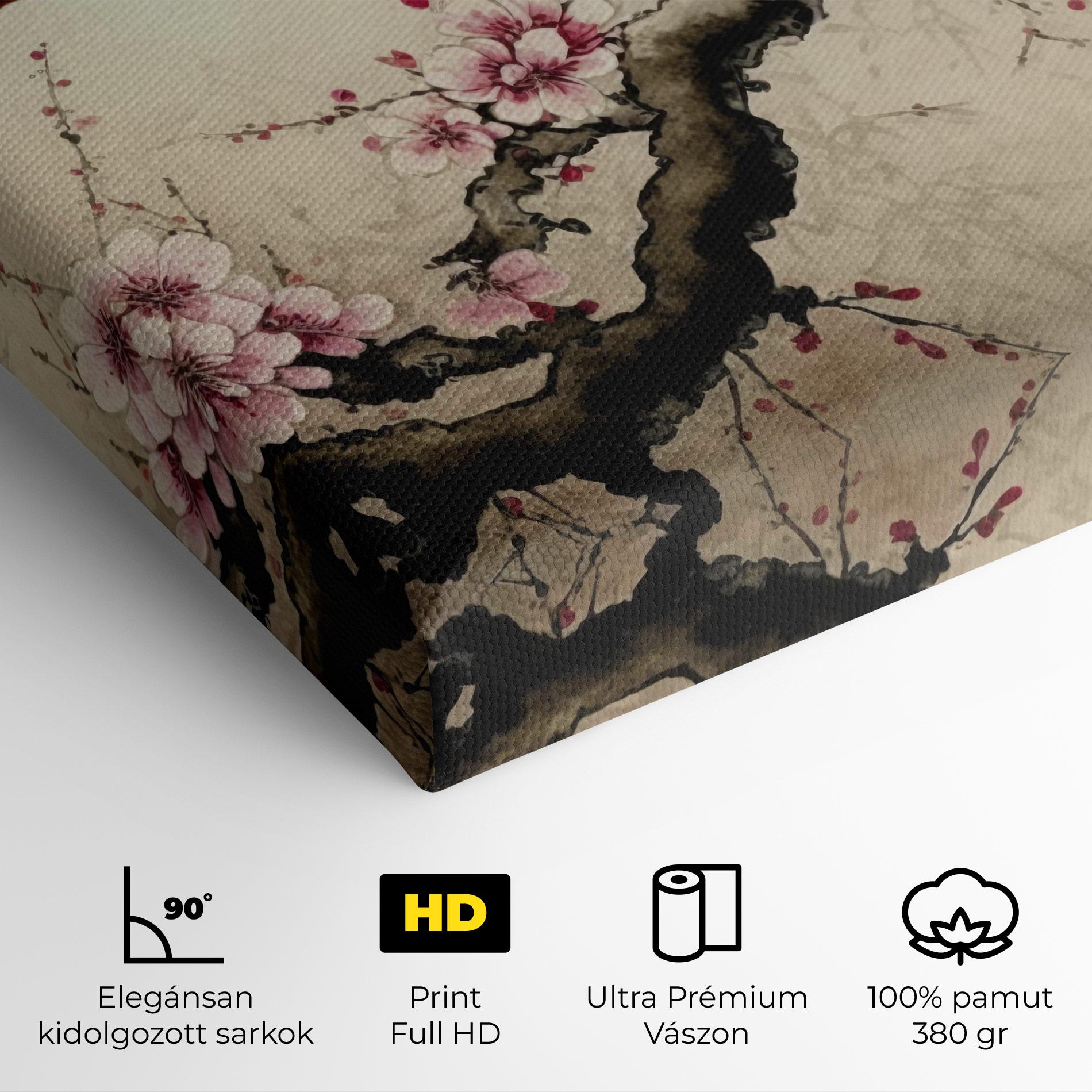 Vászonkép Cherry Blossom Birds mockup 4
