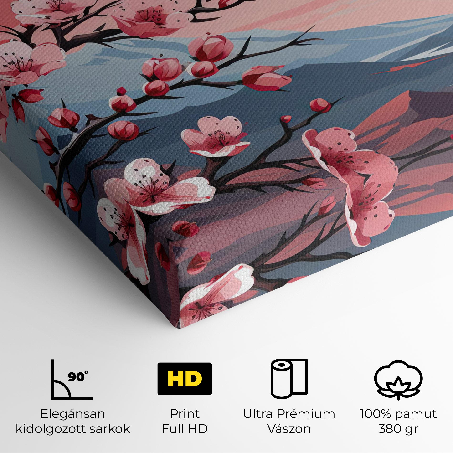 Vászonkép Chinese Cherry Blossoms mockup 4