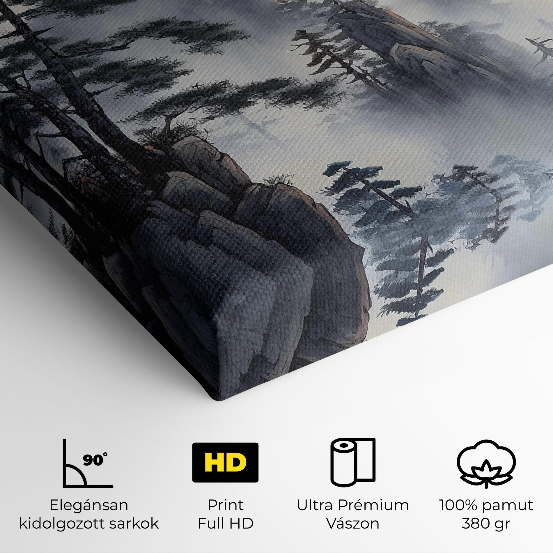Vászonkép Fog Trees mockup 4