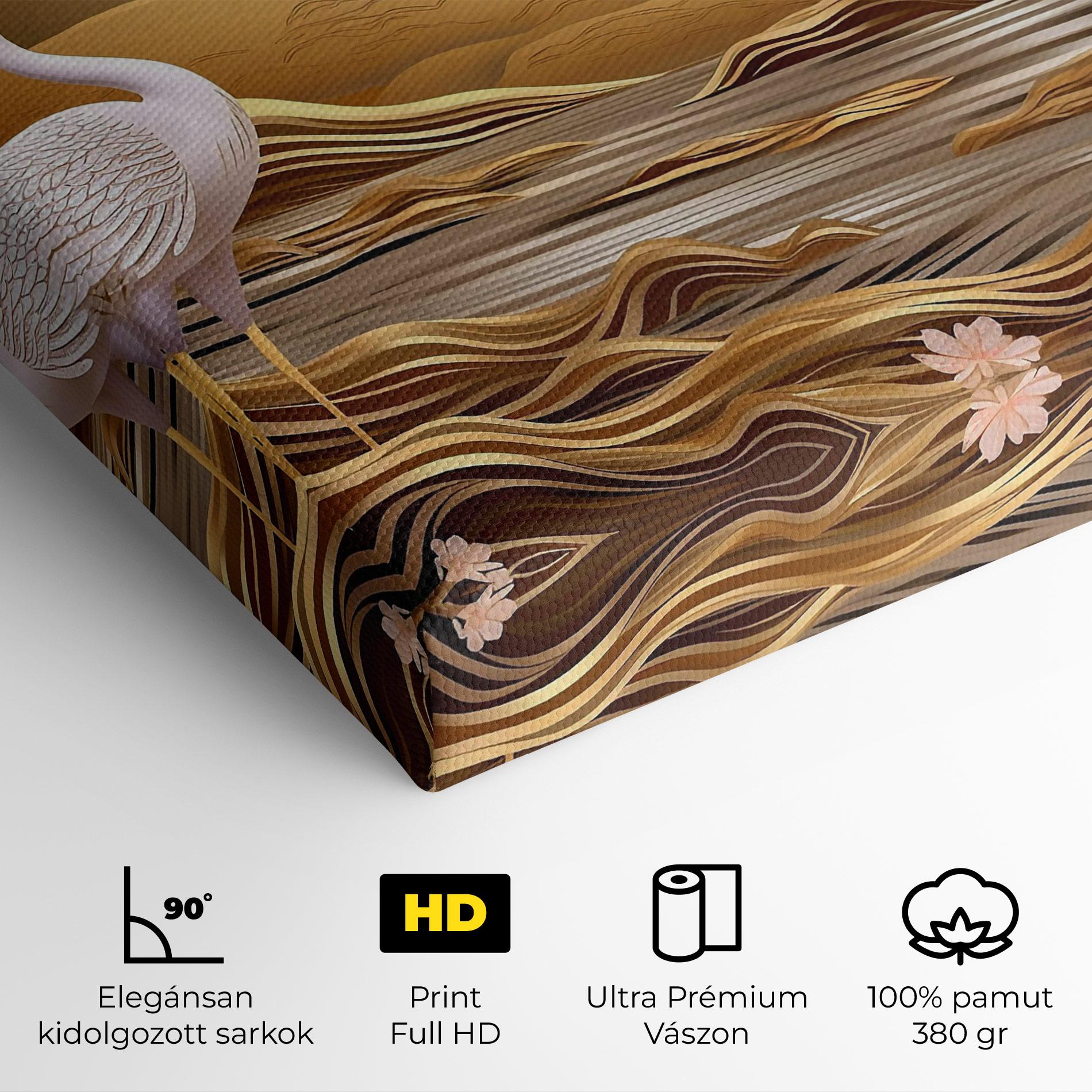 Vászonkép Pink Chinese Flowers mockup 4