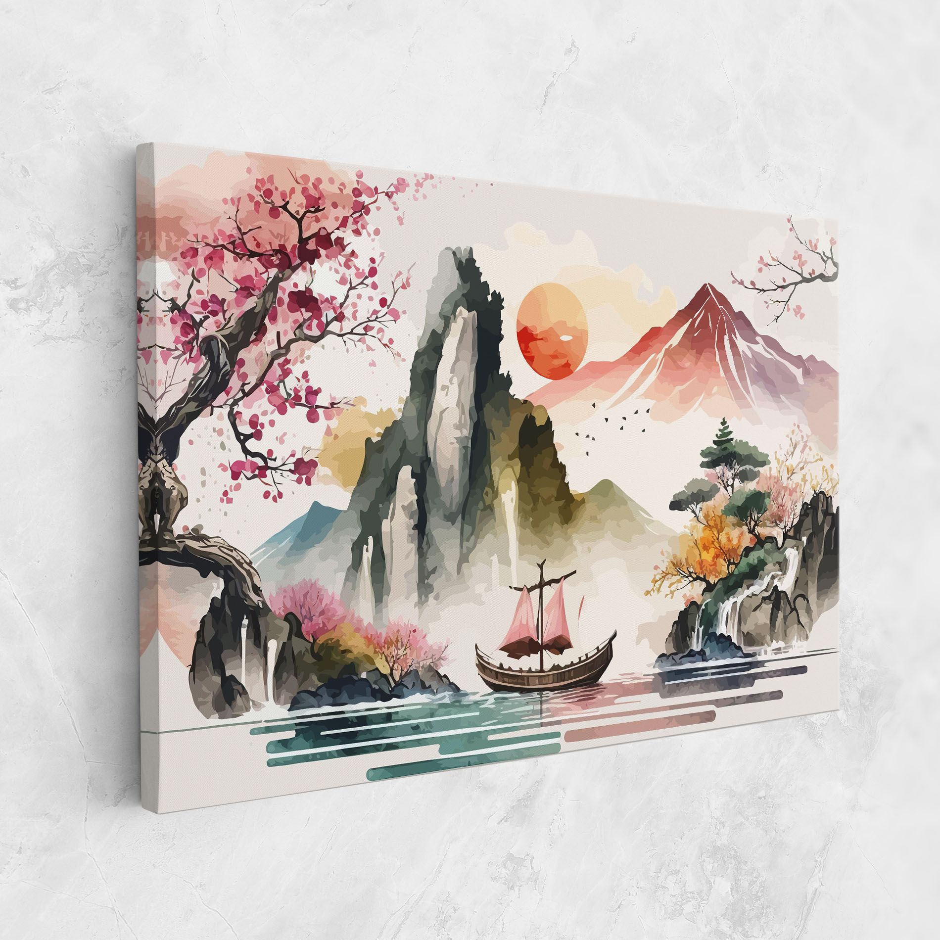 Asian Orange Sunset mockup 1
