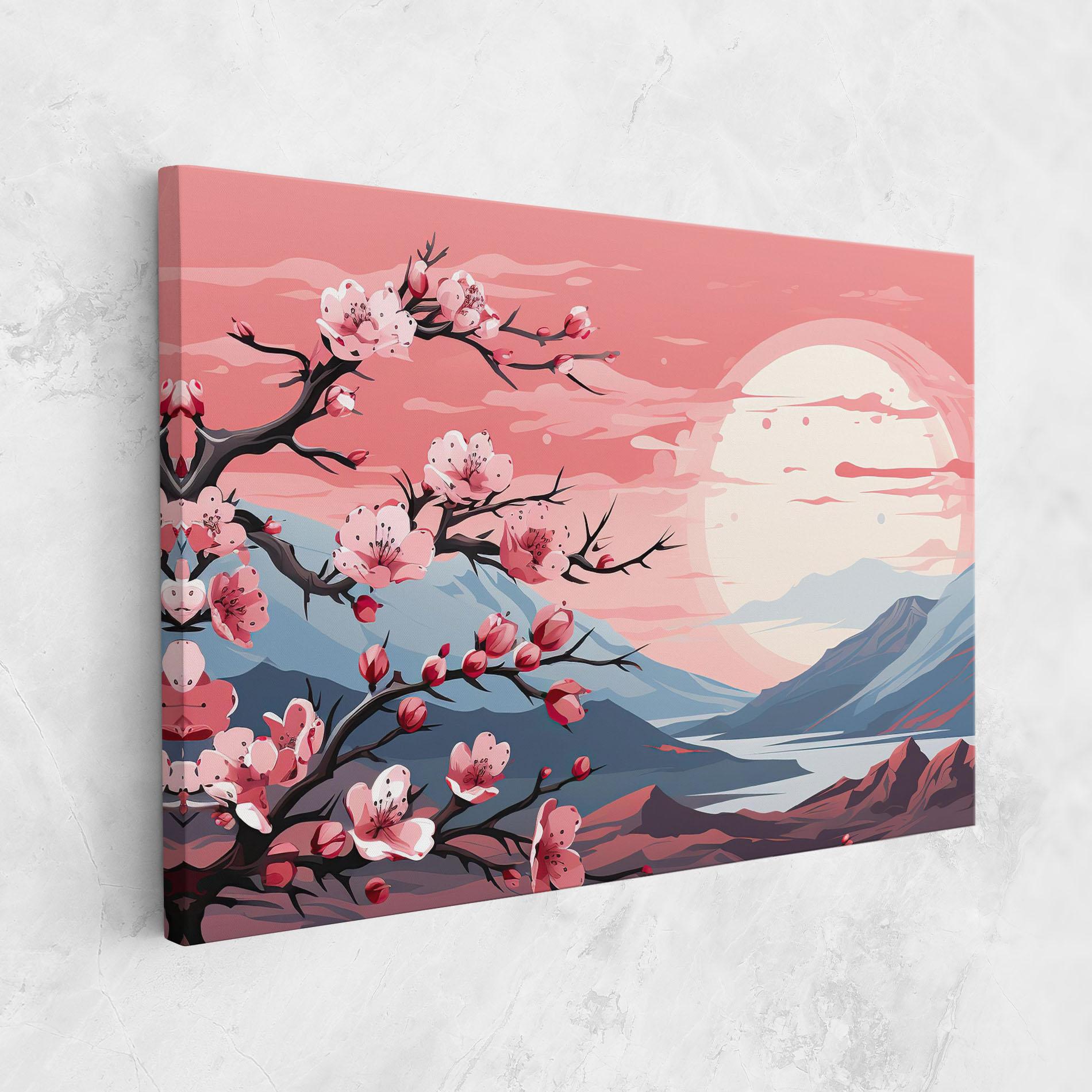Vászonkép Chinese Cherry Blossoms mockup 1