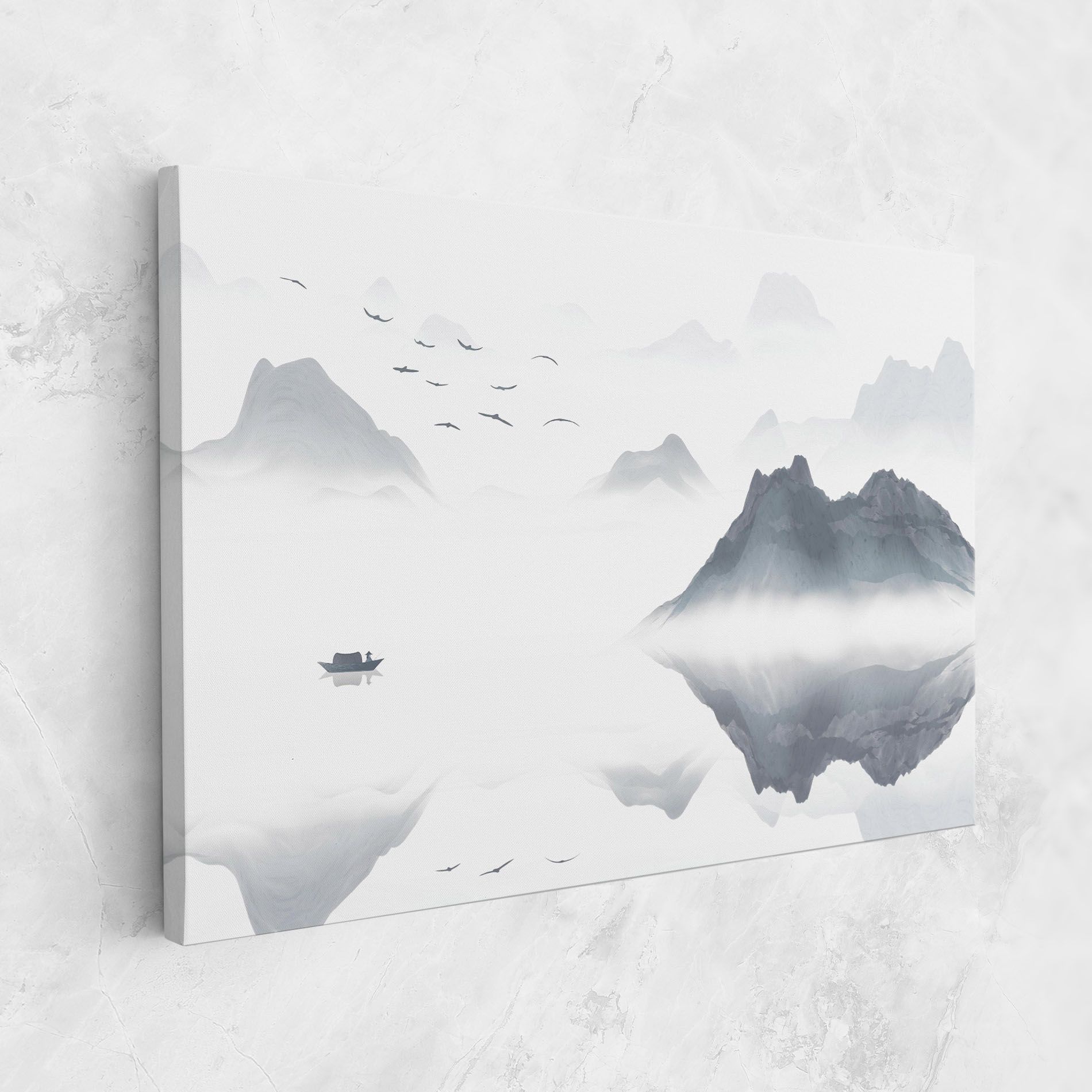 Chinese Style Mountains mockup 1