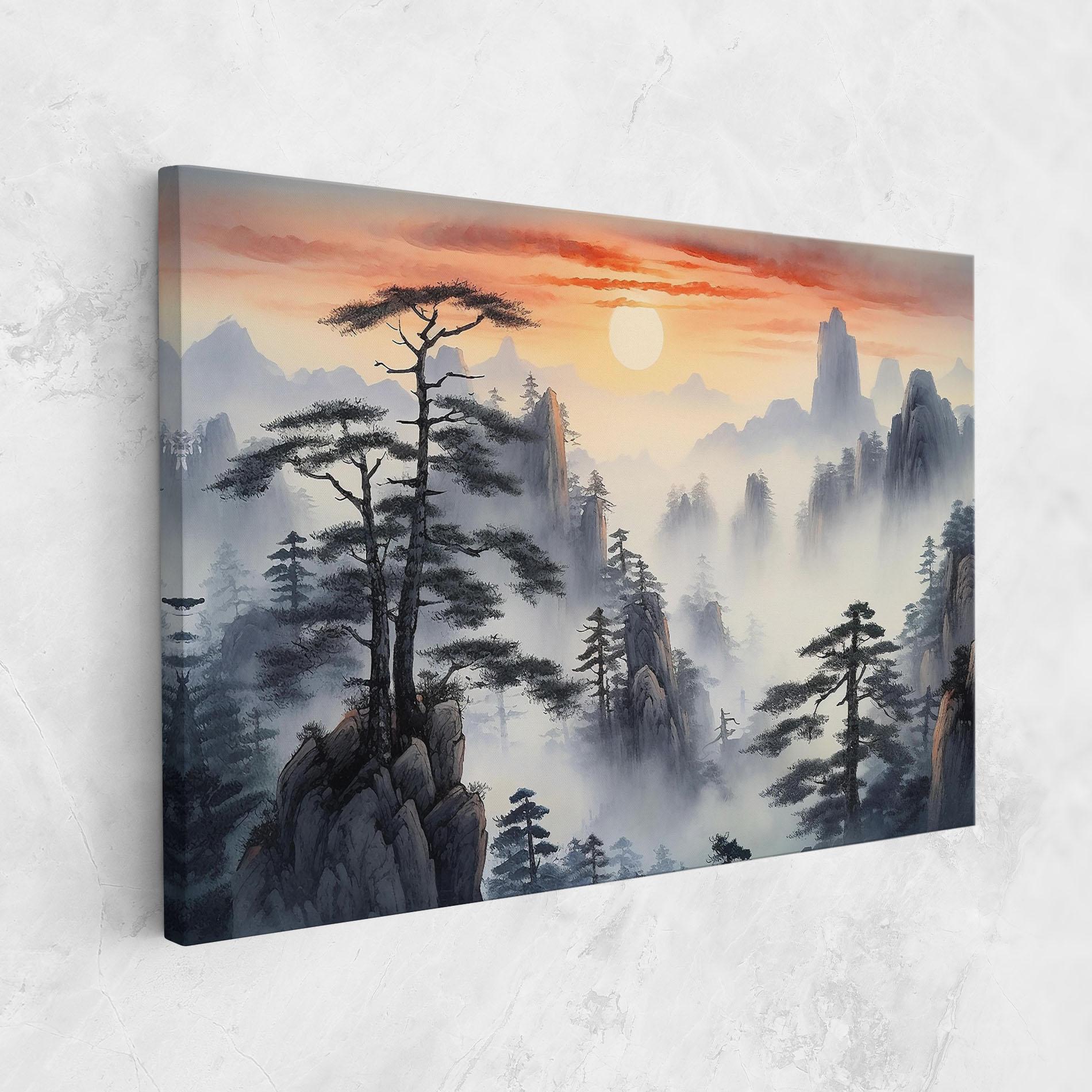 Vászonkép Fog Trees mockup 1