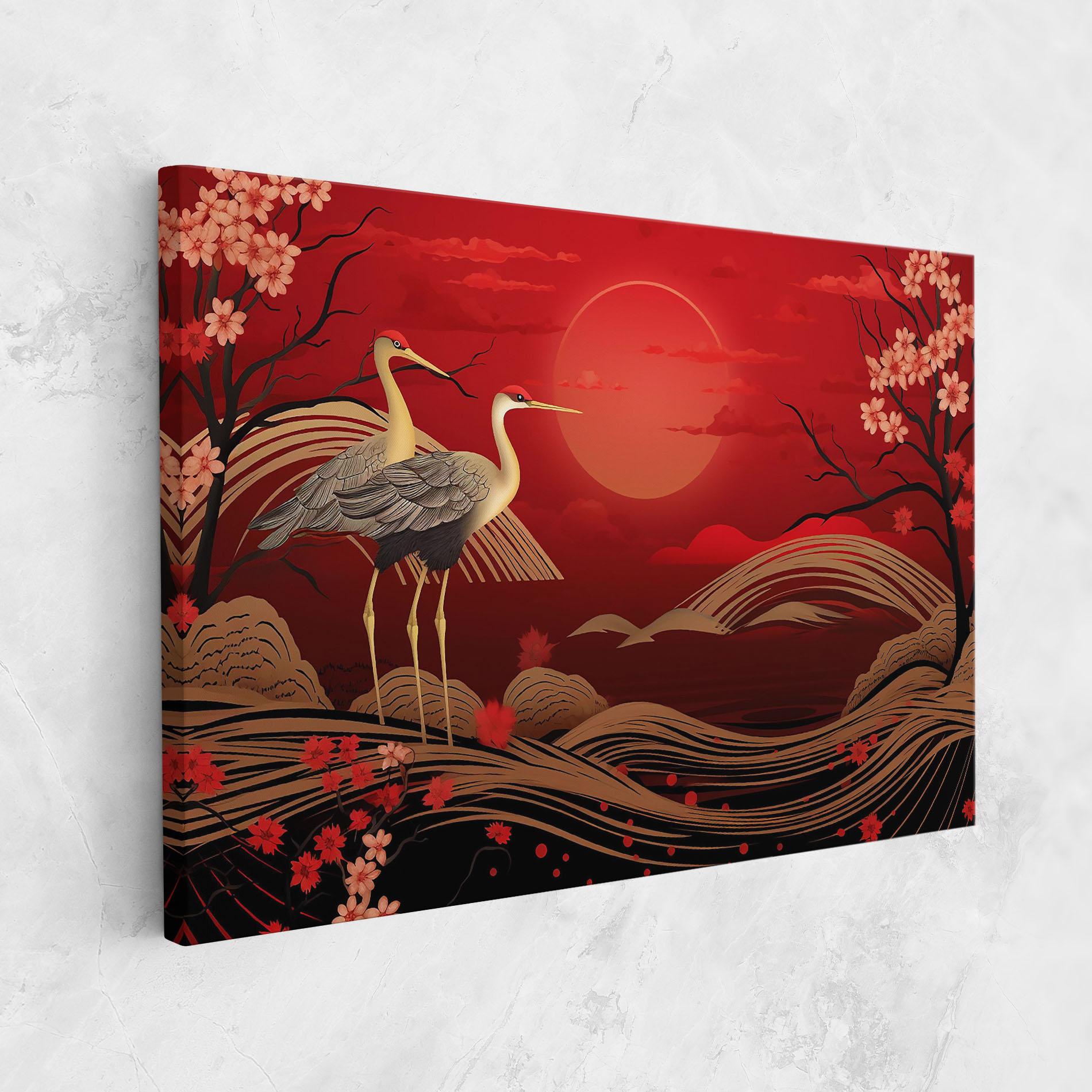 Vászonkép Gold Landscape Painting mockup 1