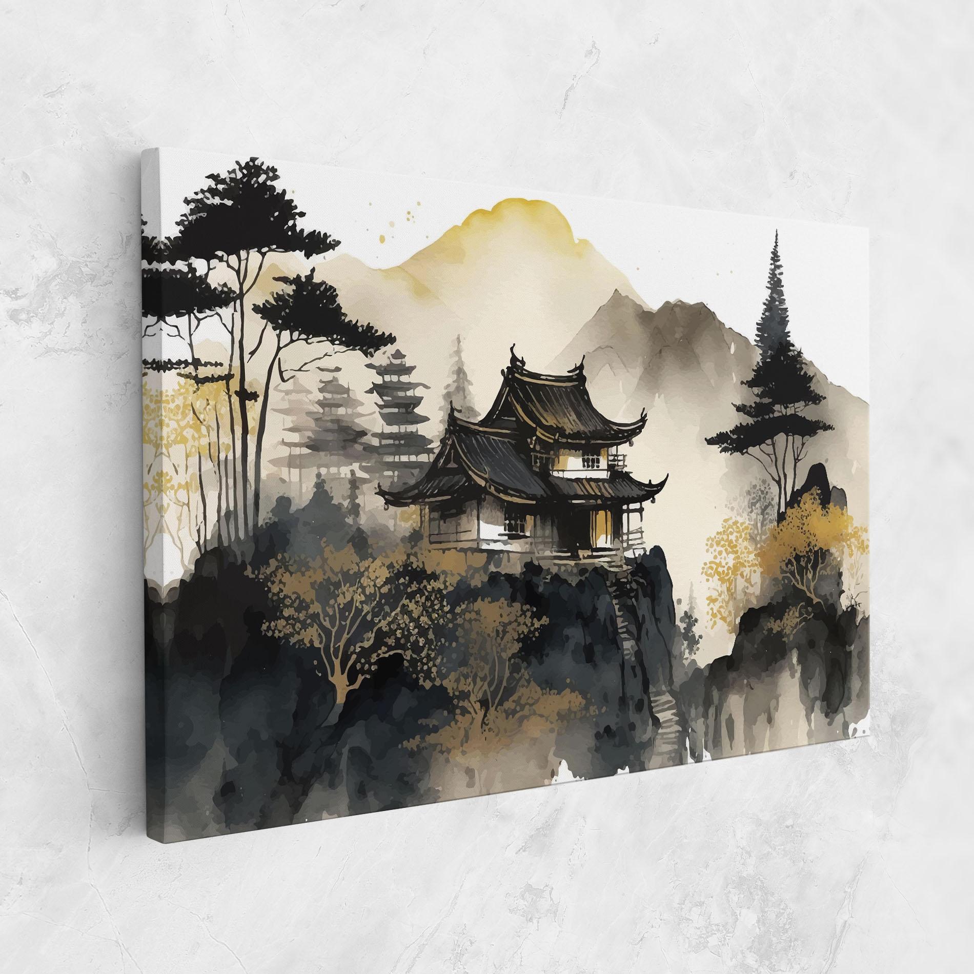 Vászonkép Japanese Temple mockup 1