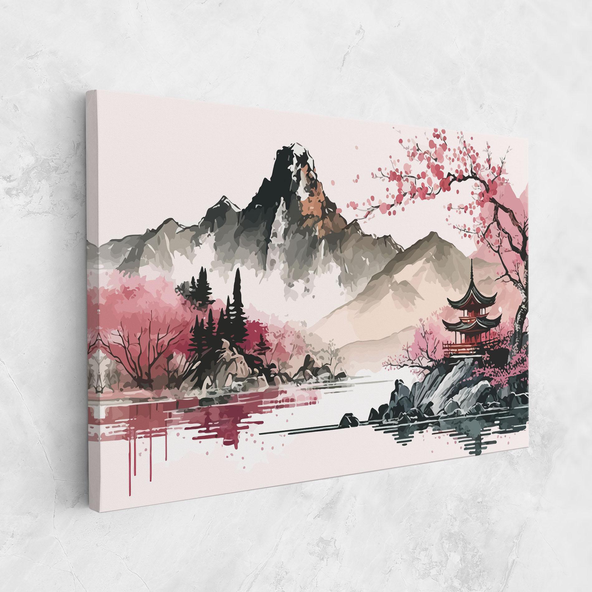Vászonkép Pink Asian View mockup 1