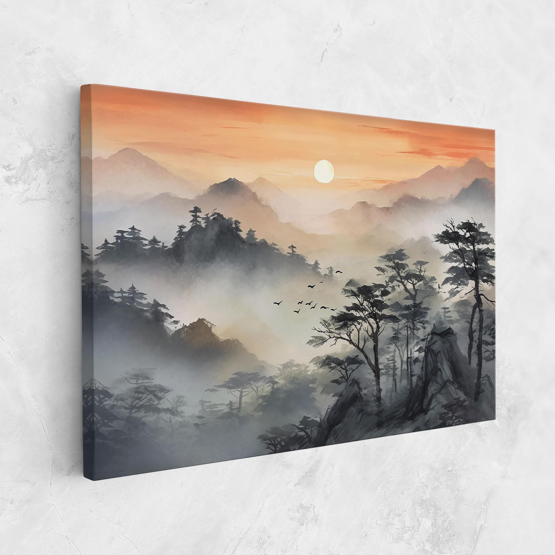 Vászonkép Sunset Fog mockup 1