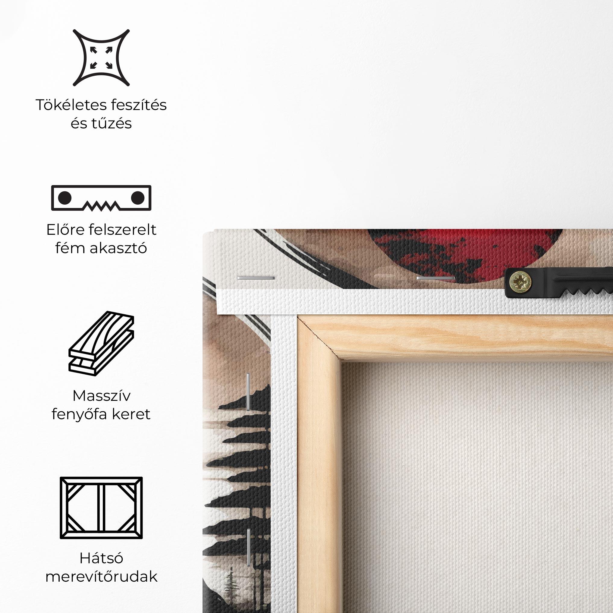 Vászonkép Asian Red Moon mockup 5