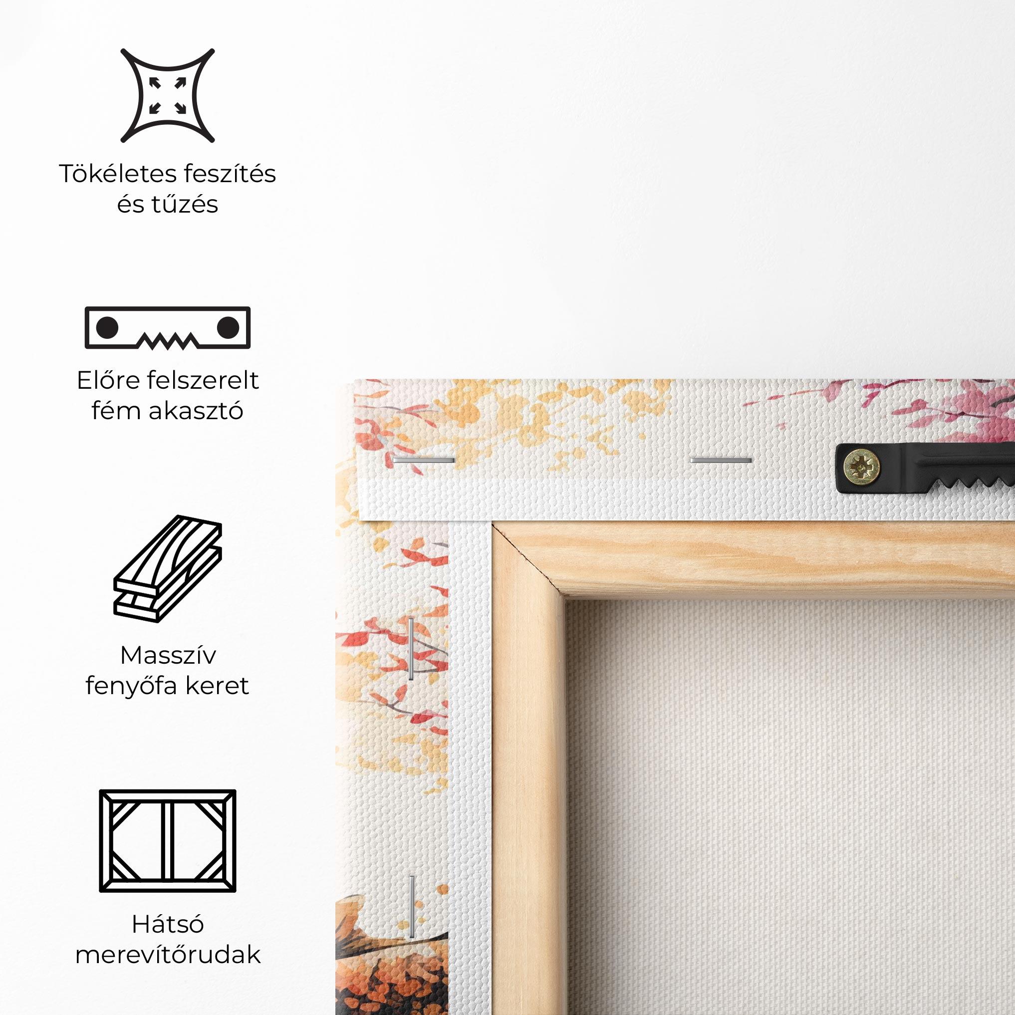 Vászonkép Asiatic Flower Fish mockup 5