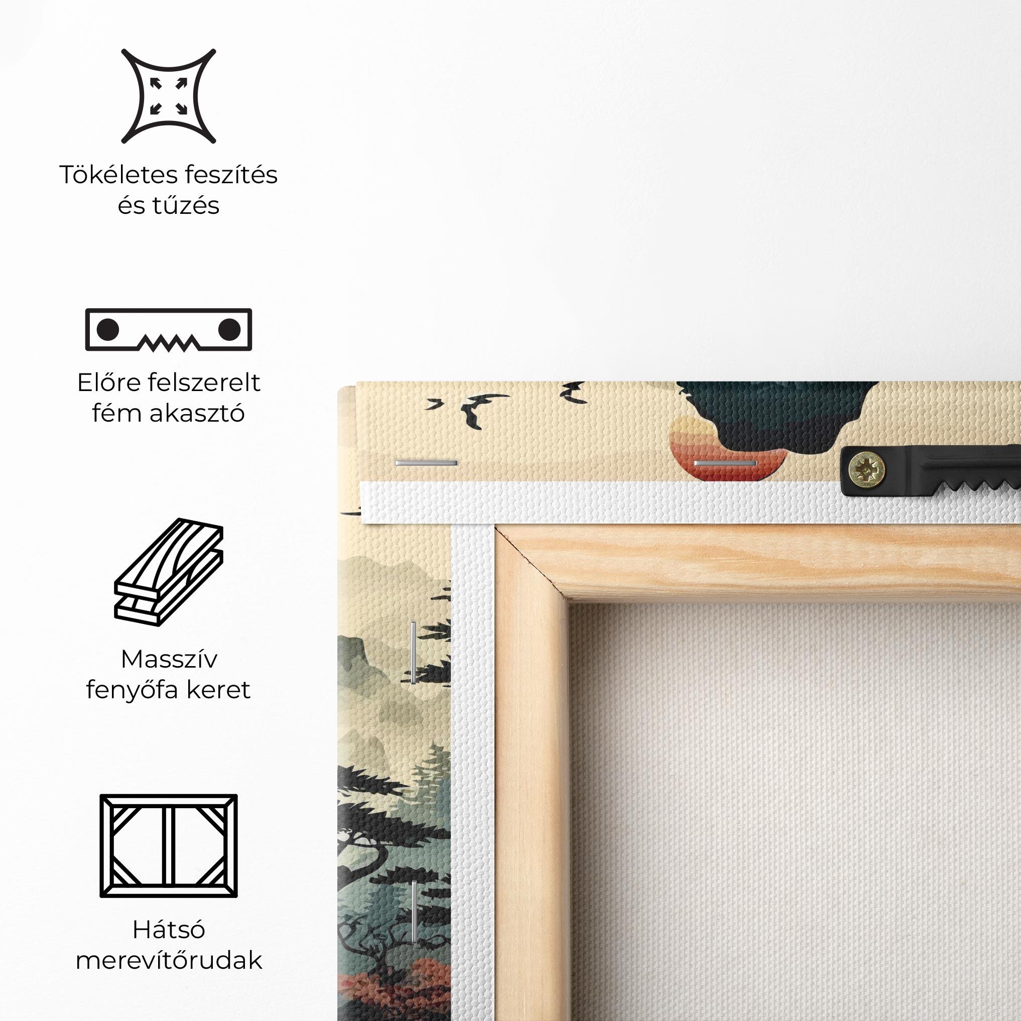 Vászonkép Cream Chinese Mountain mockup 5