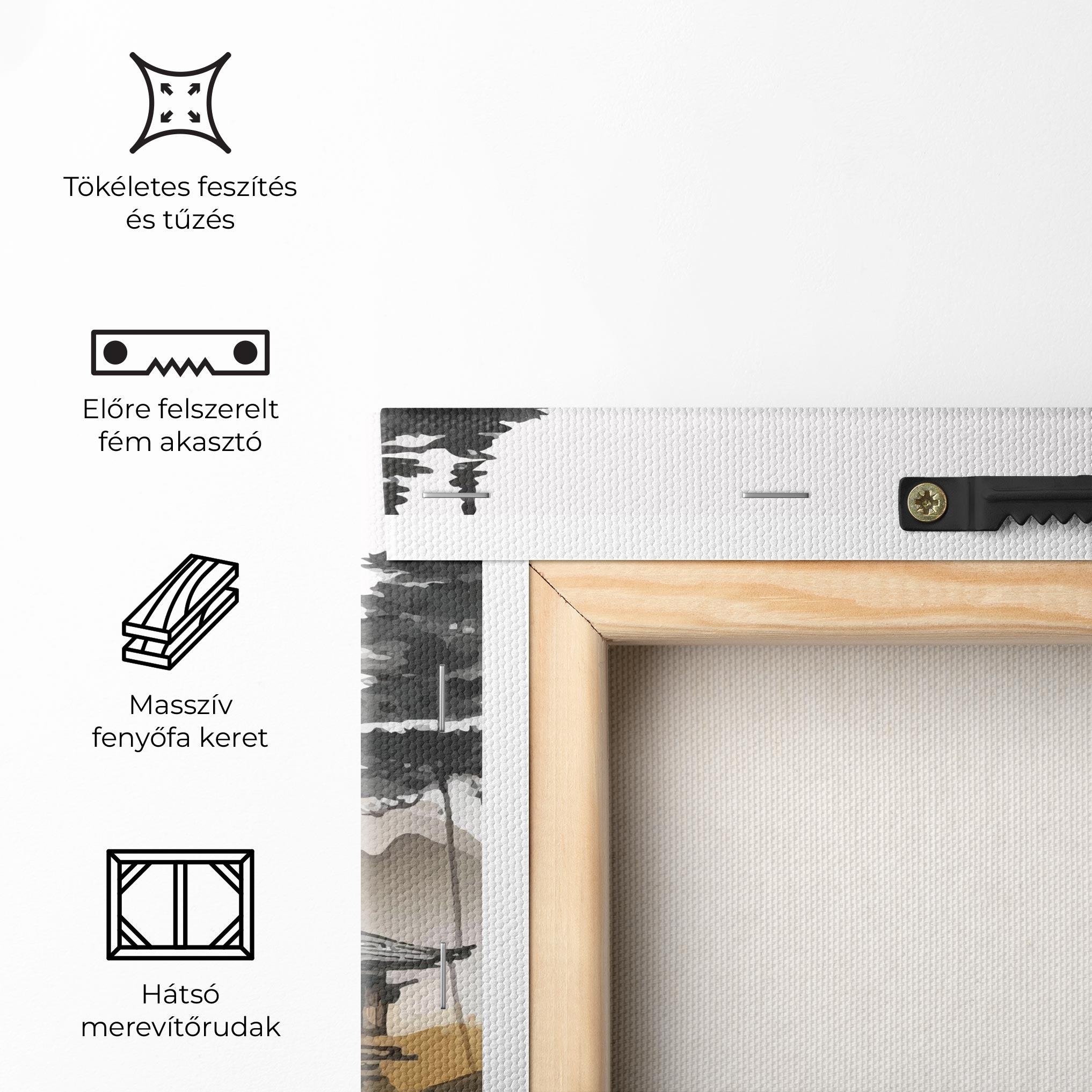 Vászonkép Gold Japanese Temple mockup 5