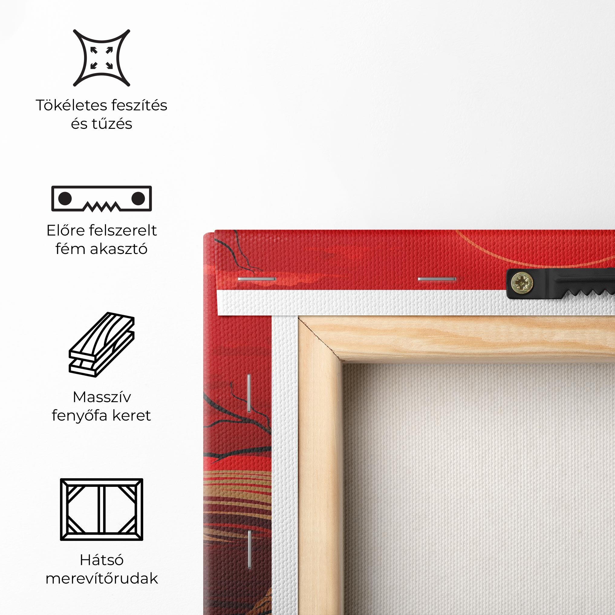 Vászonkép Gold Landscape Painting mockup 5