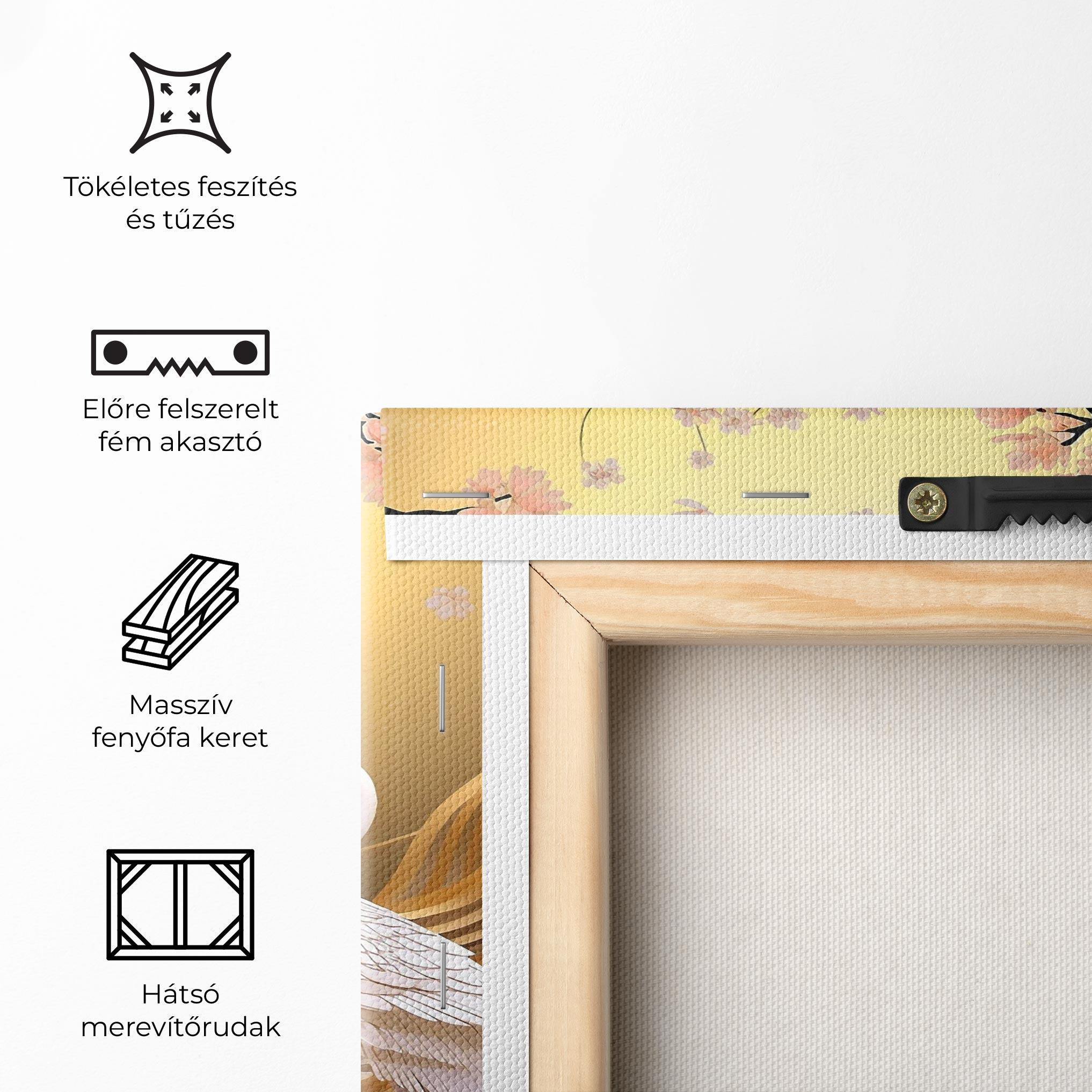 Vászonkép Pink Chinese Flowers mockup 5