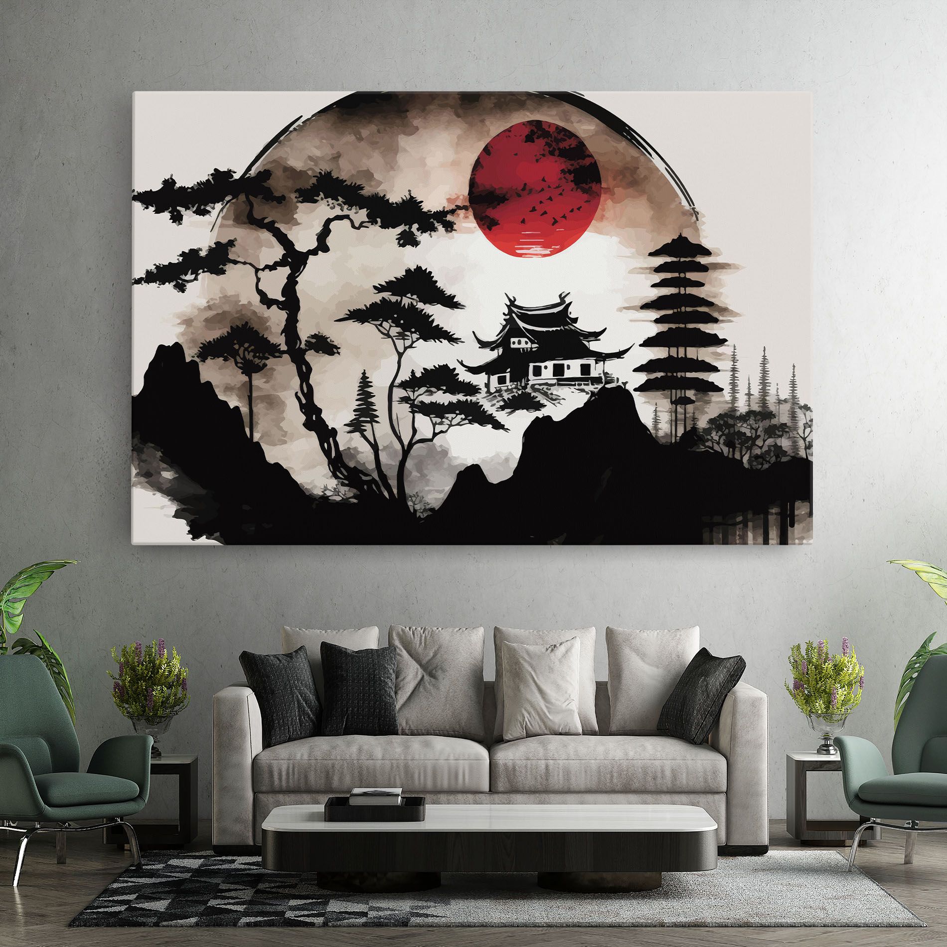 Asian Red Moon mockup 7