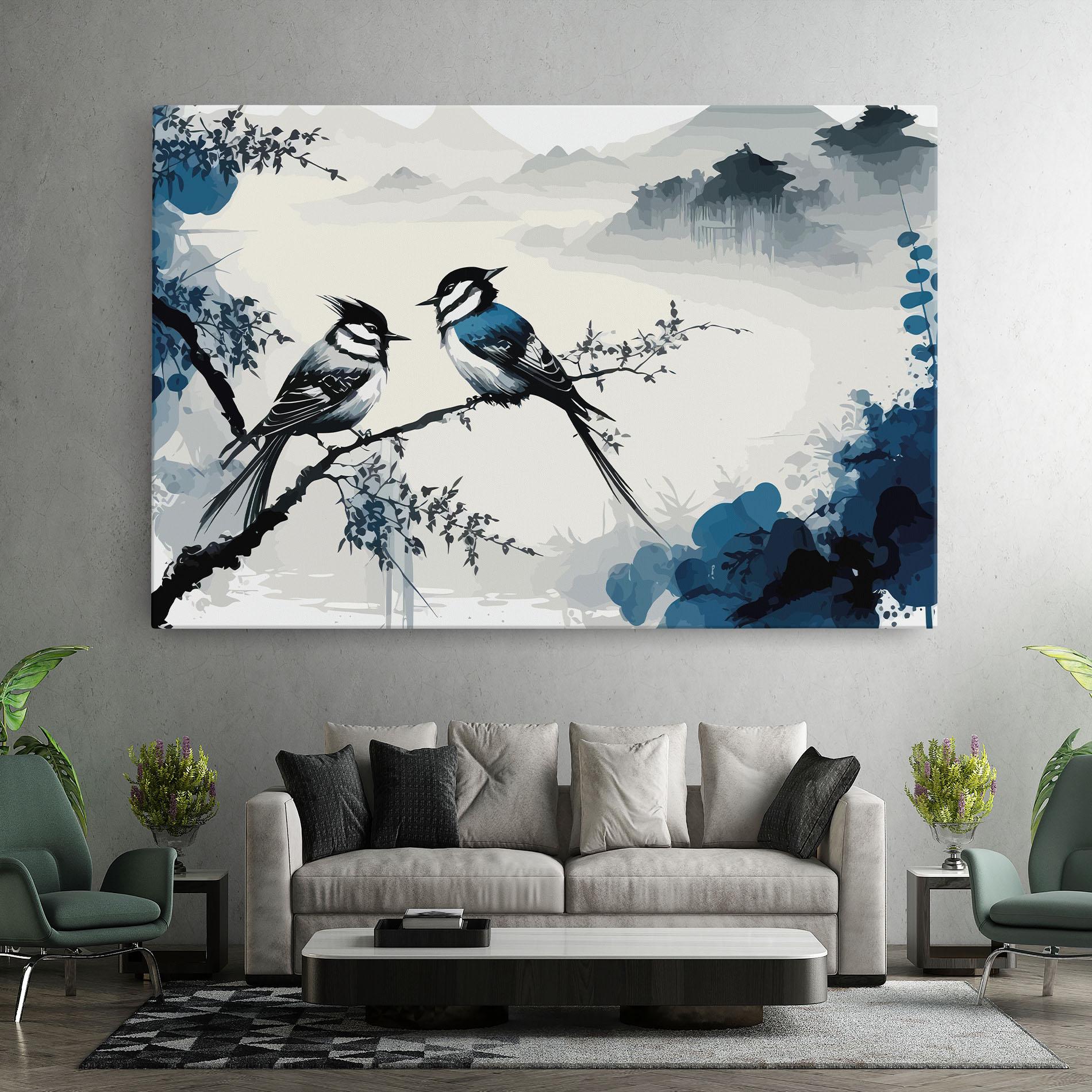 Vászonkép Asiatic Blue Bird mockup 7